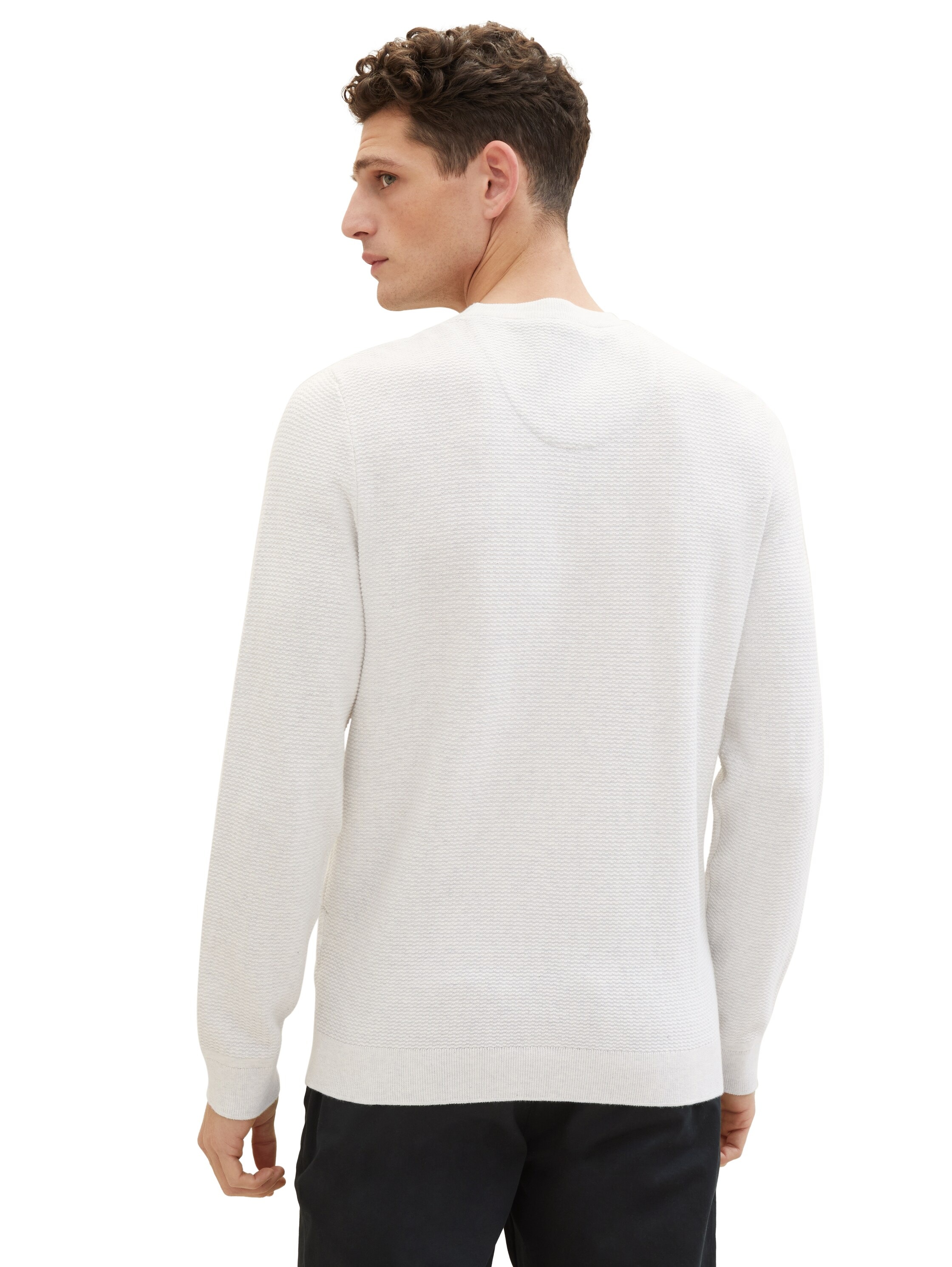 TOM TAILOR Strickpullover, mit Logo-Badge an der Seite