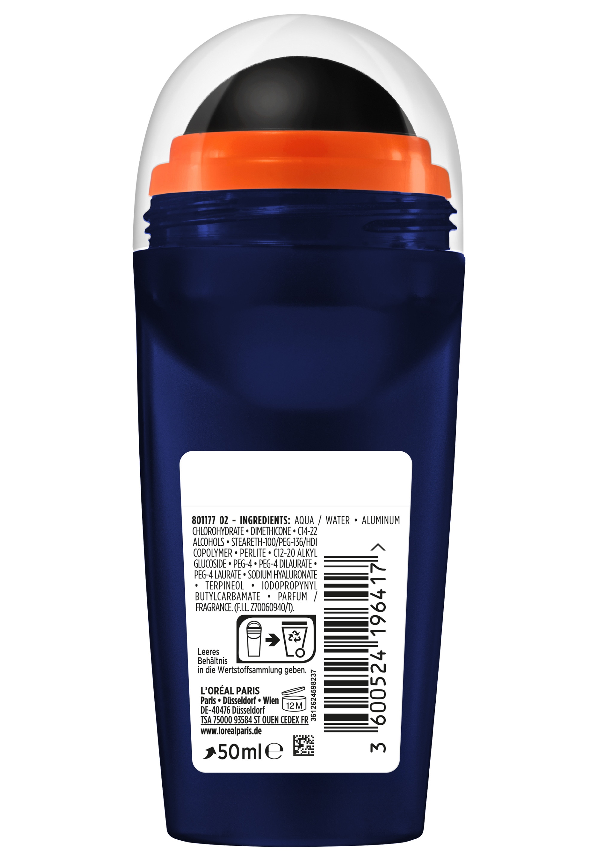 L'ORÉAL PARIS MEN EXPERT Deo-Roller »L'Oréal Men Expert Hydra Hyaluronic Anti-Transpirant Roll On 6er Pack«