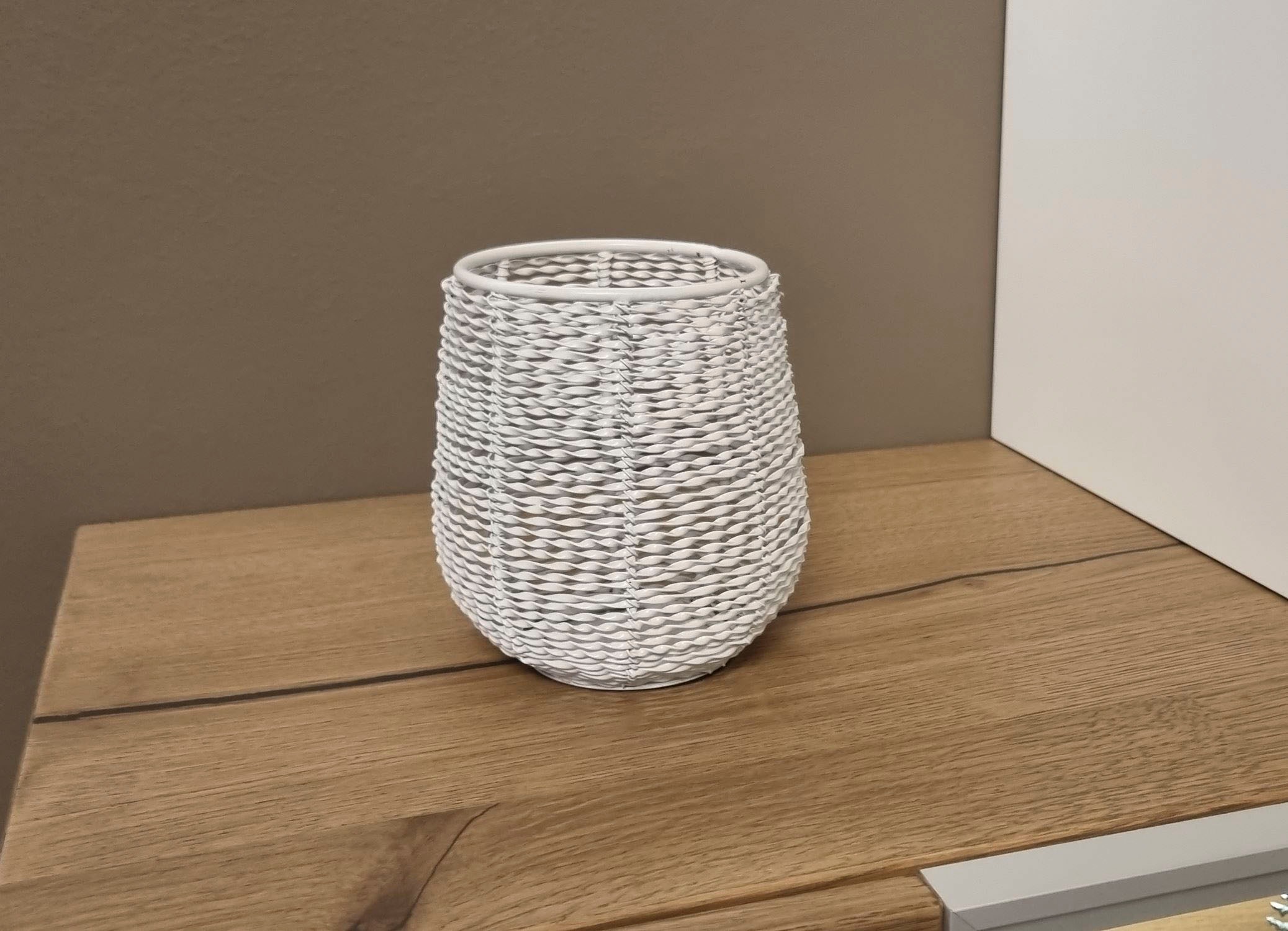 Ambiente Haus Kerzenlaterne »Kerzenhalter aus Draht Weiß - (H) 13 cm«, (1 St.)