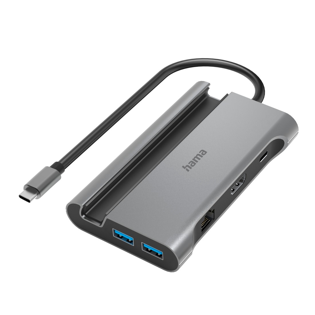 Hama USB-Adapter »USB-Hub (4K Dockingstation 7 Ports, USB-A, USB-C, HDMI™, LAN, 5Gbit/s)«, 15 cm