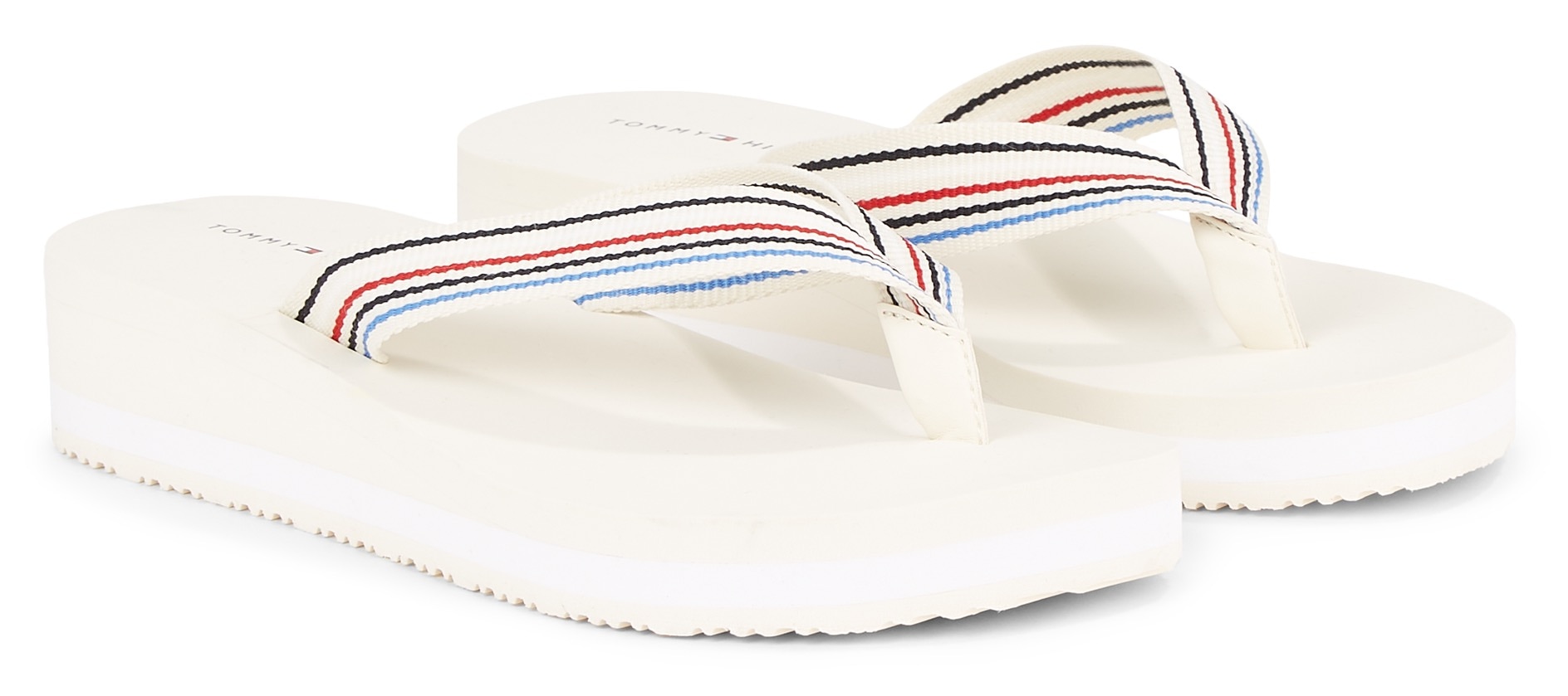 Zehentrenner »WEDGE STRIPES BEACH SANDAL«, Bademode, Sommerschuh, Schlappen, Poolslide...