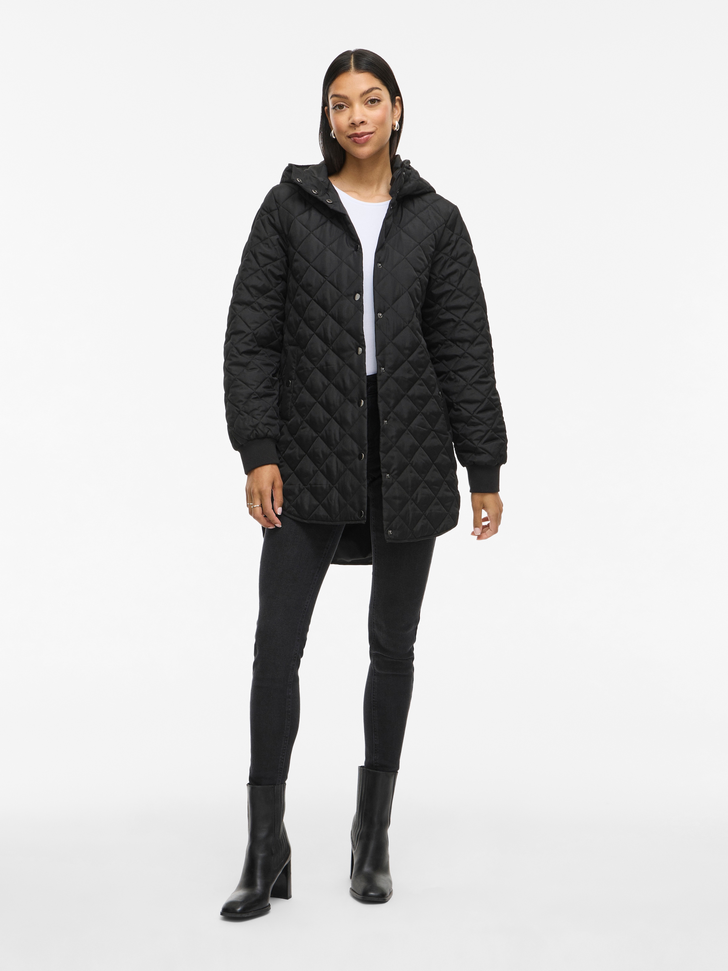 Vila Steppjacke »VITATE L/S HOODED JACKET - NOOS« mit Kapuze Kunstfaser