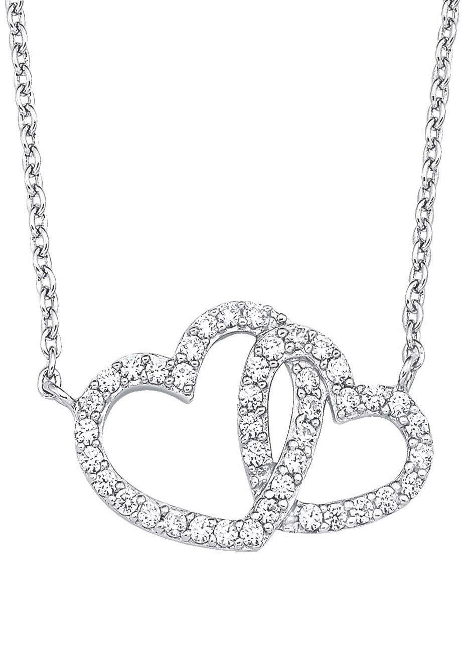Amor Kette mit Anhänger »Herzen 9070633« mit Zirkonia