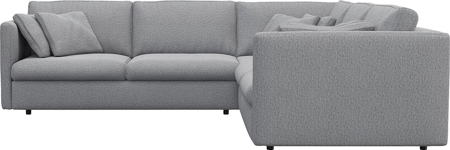 FLEXLUX Ecksofa »Lovane gleichschenklig, bequem und komfortabel«, Weich & anschmiegsam, große Sitztiefe auf Kaltschaum, Dekokissen inkl.