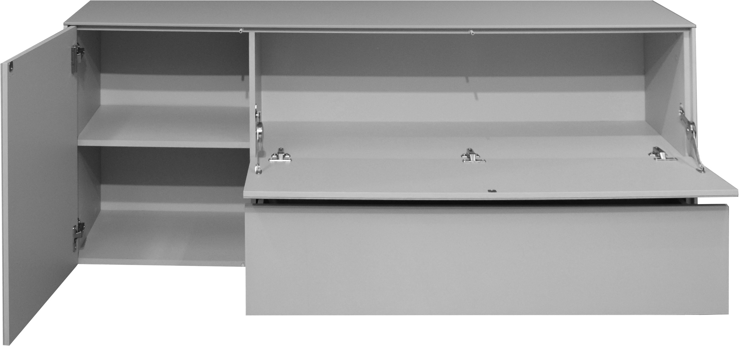 Mäusbacher Lowboard »Imola TOPSELLER!«, (OTTOs Choice), Mäusbacher Lowboard, mit Glasfront und Glasoberplatte, 1 Schublade