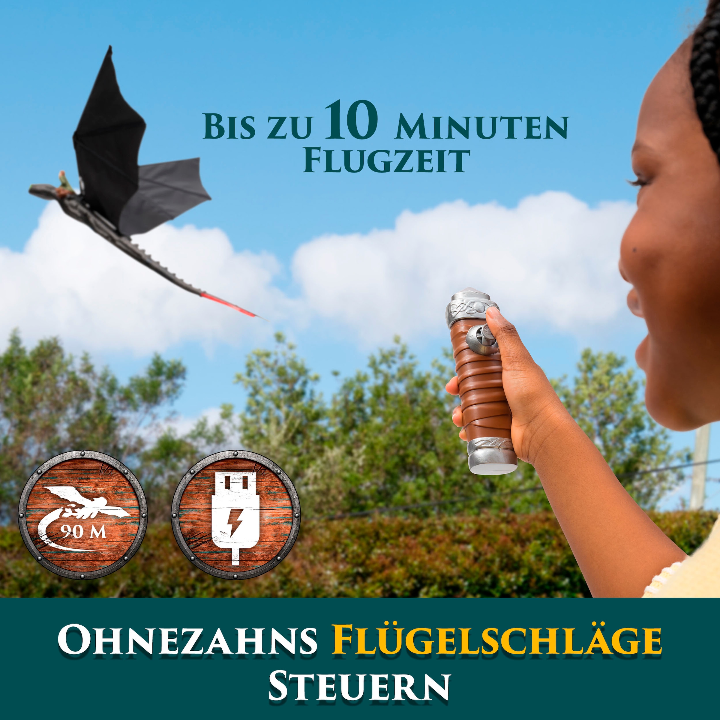 Spin Master RC-Figur »Dragons Movie - Fliegender Drache Ohnezahn« mit Fernbedienung