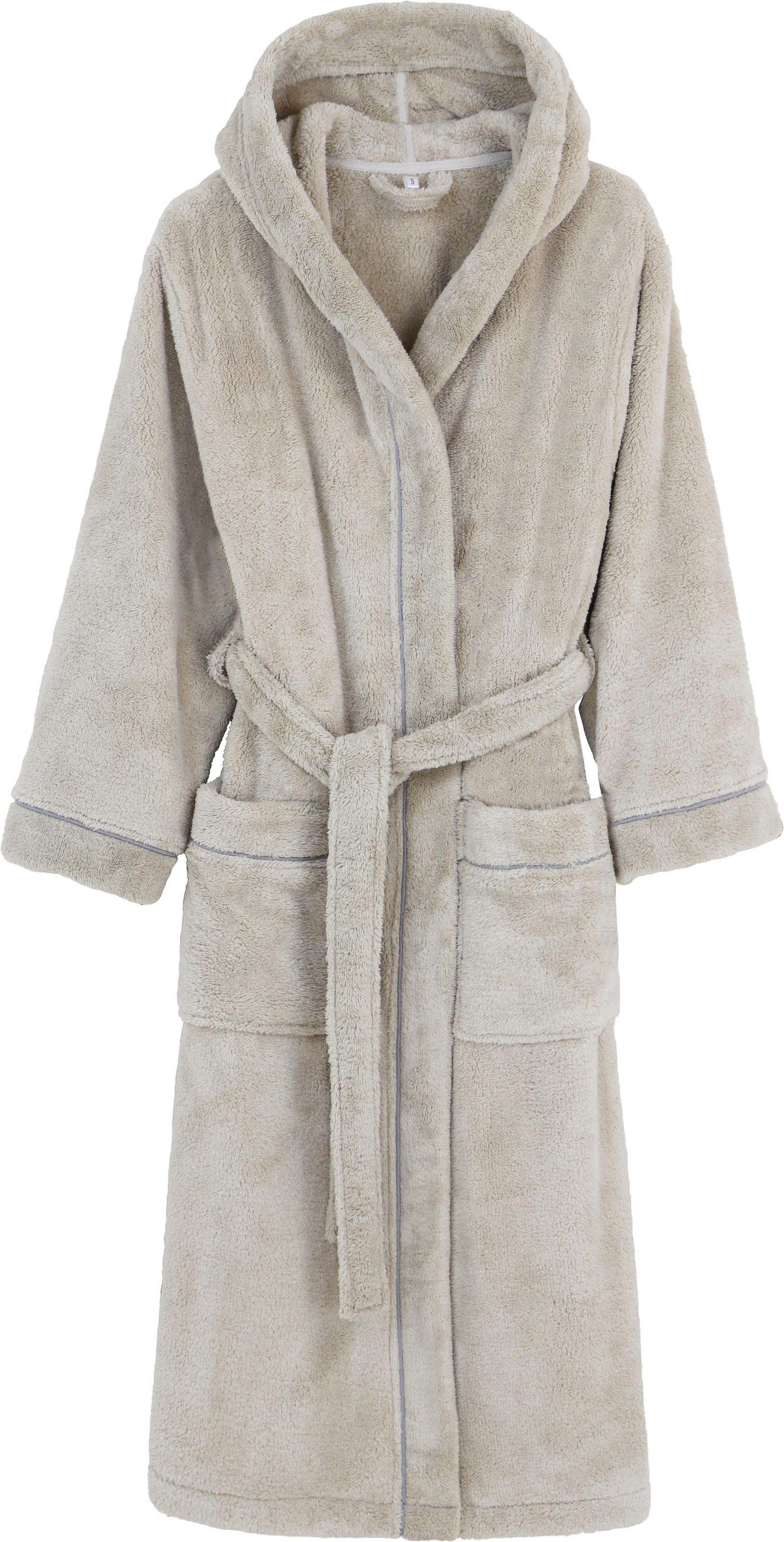 my home Unisex-Bademantel »Lillou, ideal für Sauna & Spa, Hotelbademantel, Morgenmantel«, (1 St.), kuschelig weicher Fleece, für Damen und Herren, XS-3XL