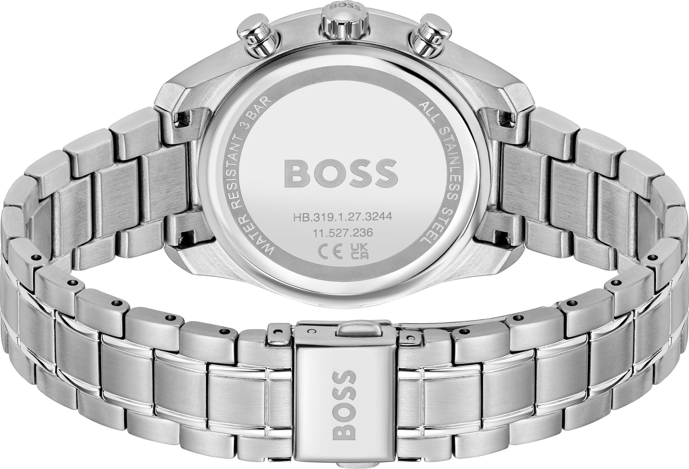 BOSS Multifunktionsuhr »GRAND TOUR LADIES« Quarzuhr, Armbanduhr, Damenuhr, Edelstahlarmband