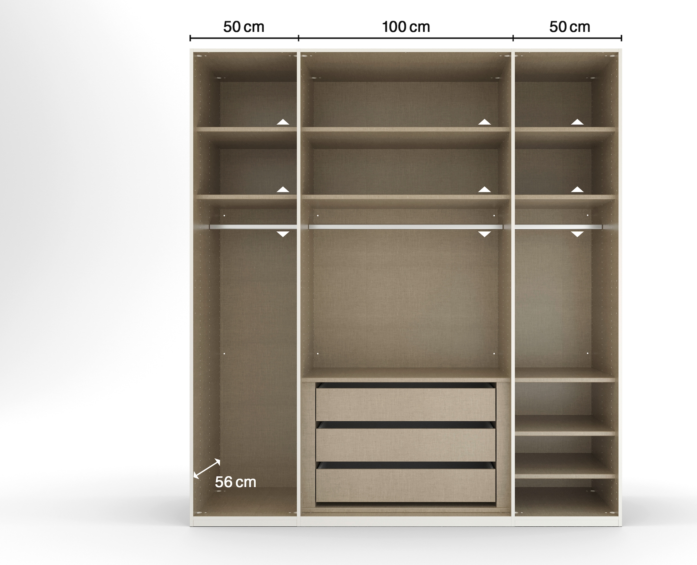 rauch Drehtürenschrank »Kleiderschrank Schrank Garderobe SKAT SHINE mit hochwertigem,«, transparentem Grauglas inkl. umfangreichem Zubehör MADE IN GERMANY