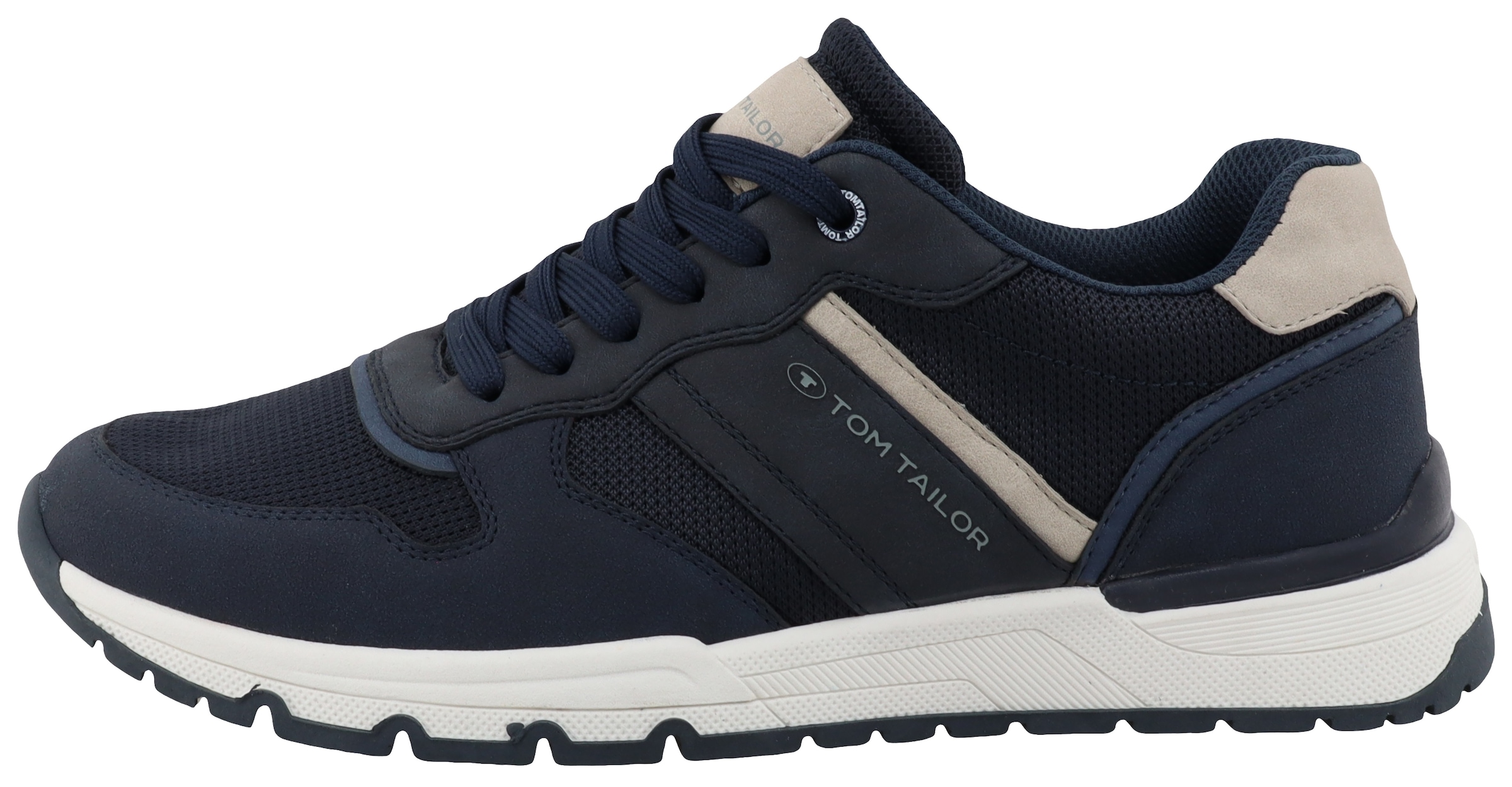 TOM TAILOR Sneaker, Freizeitschuh, Halbschuh, Schnürschuh mit Kontrastbesatz