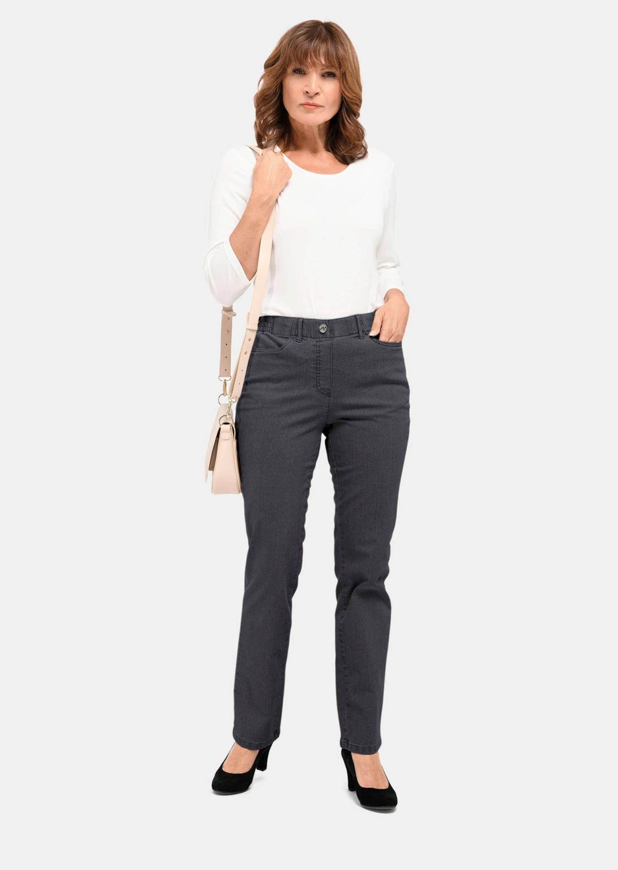 GOLDNER Regular-fit-Jeans »Klassische Jeansschlupfhose MARTHA« Dehnbar in jede Richtung