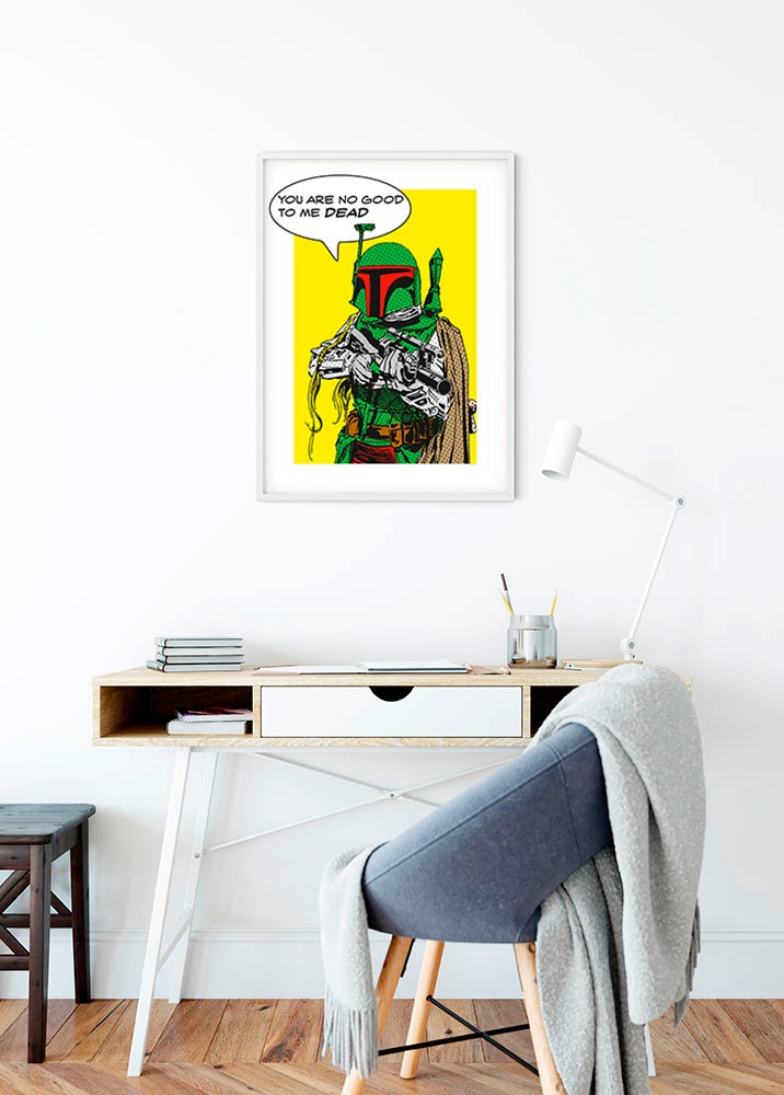 Komar Poster »Star Wars Classic Comic Quote Boba Fett« Star Wars 1 Stk. tlg. Kinderzimmer, Schlafzimmer, Wohnzimmer