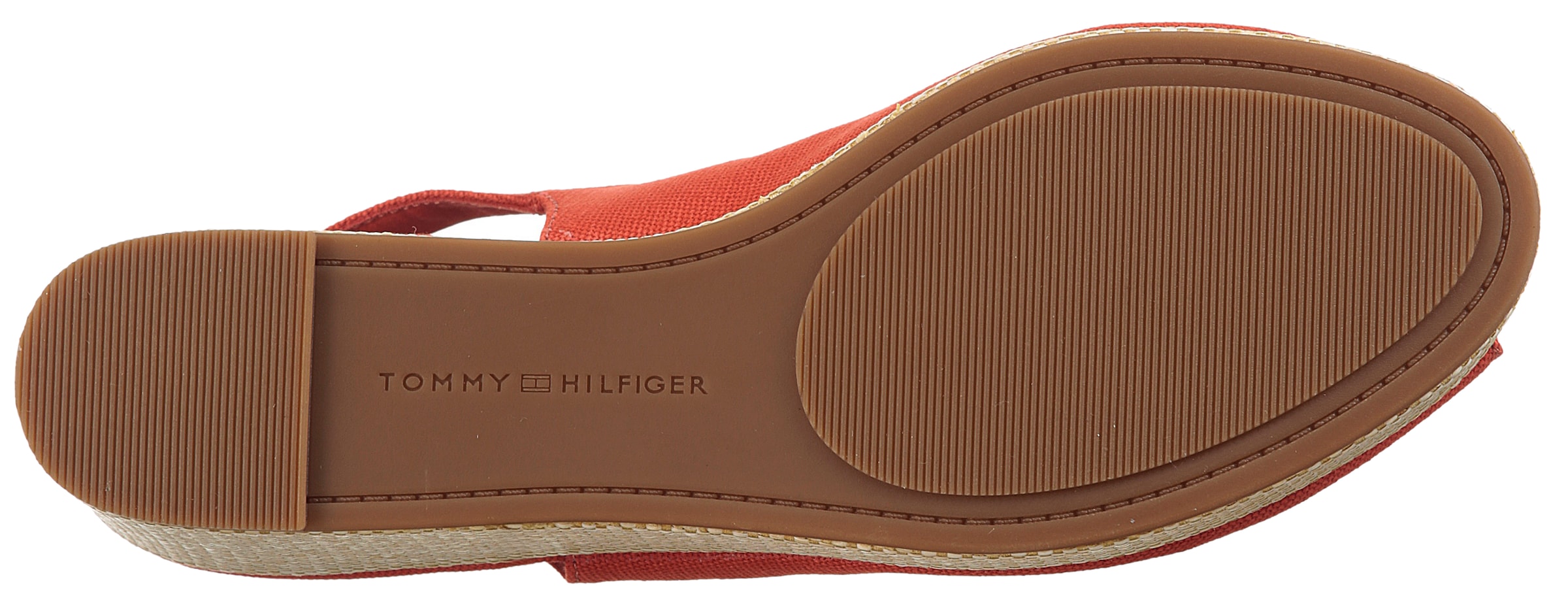 Tommy Hilfiger Keilsandalette »FLAG MID WEDGE ESPAD SLINGBACK«  , Plateau, Sommerschuh, Riemchensandale mit verstellbarer Schnalle