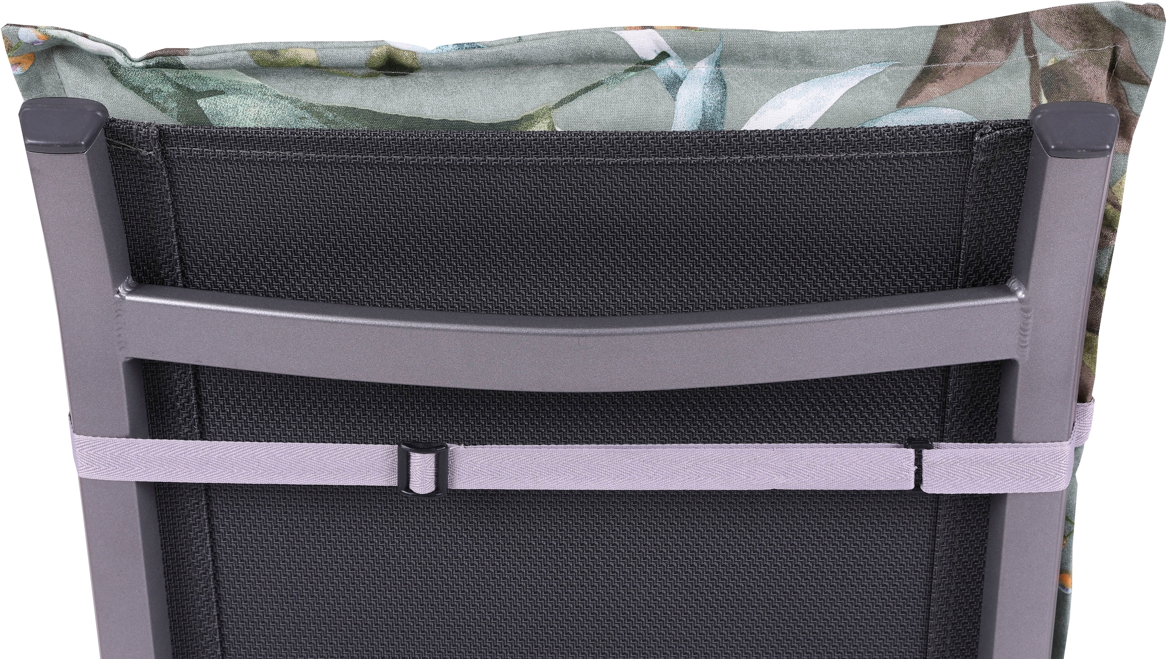 GO-DE Hochlehnerauflage Blätter / Beeren grün - Maße BxLxH ca.: 50 cm x 120 cm x 7 cm