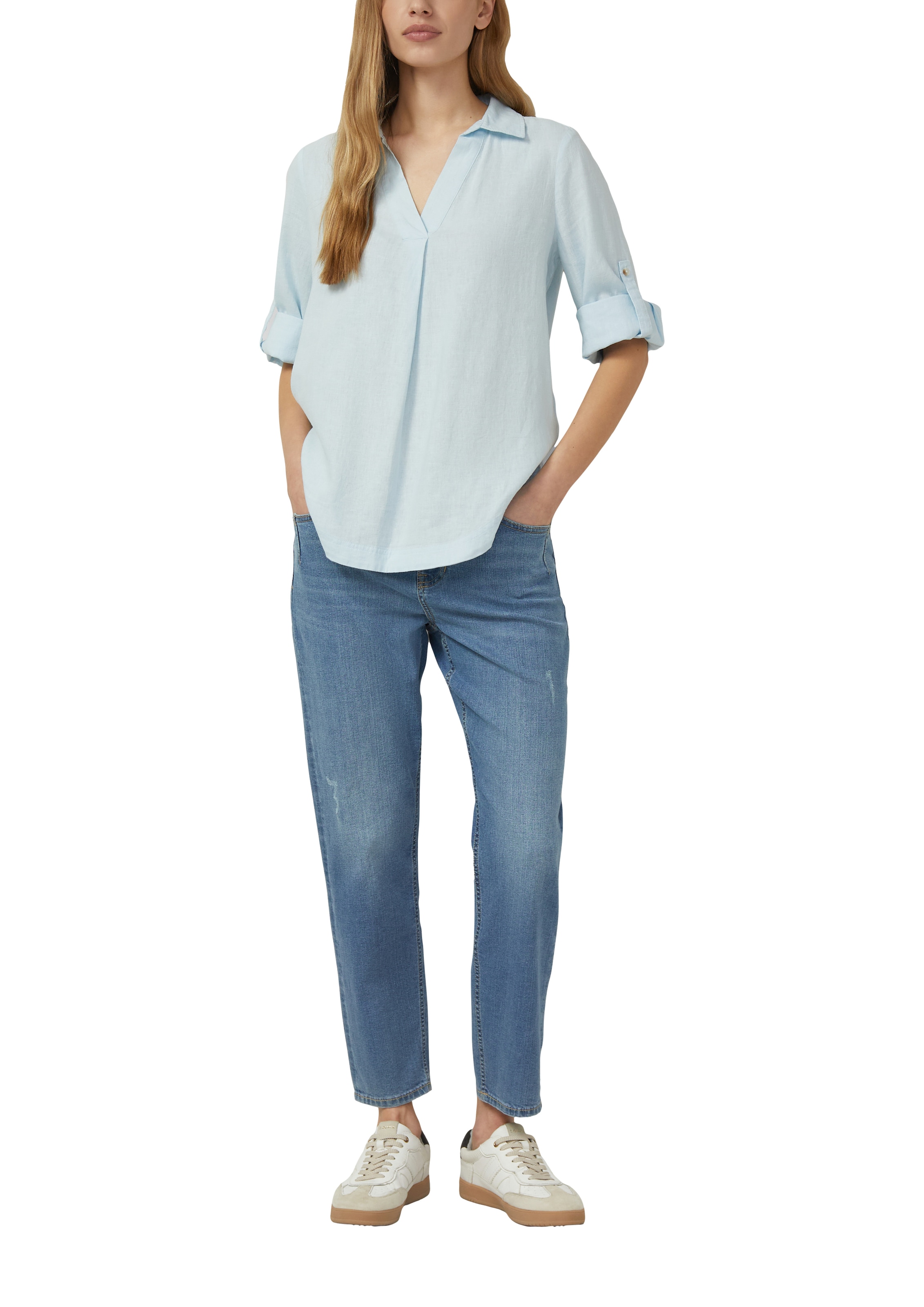 s.Oliver Hemdbluse mit 3/4-Ärmeln