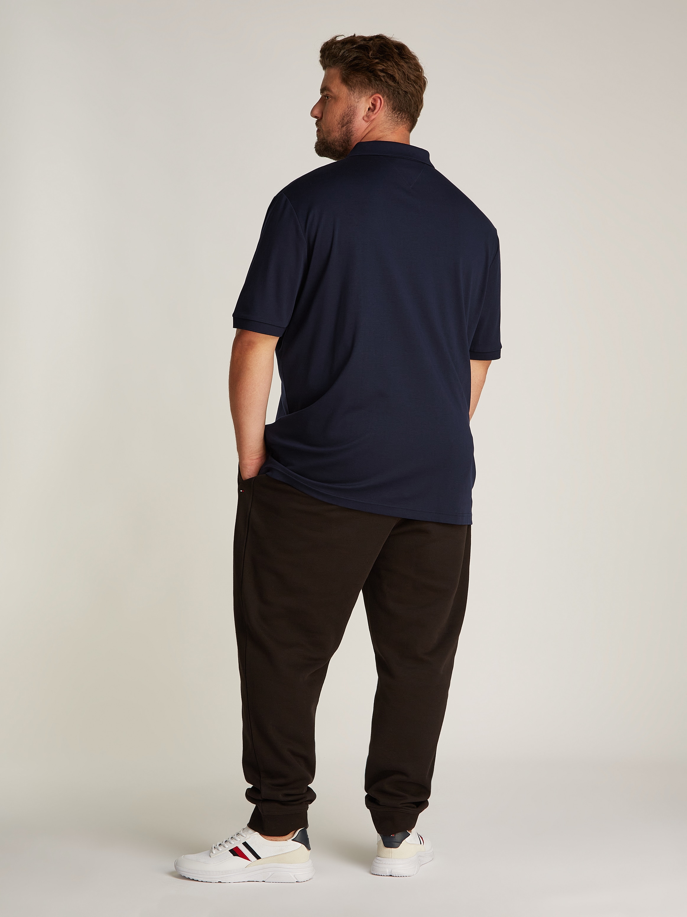 Tommy Hilfiger Big & Tall Poloshirt »BT-LIQUID COTTON ESSENTIAL POL-B«, in Großen Größen, Logostickerei