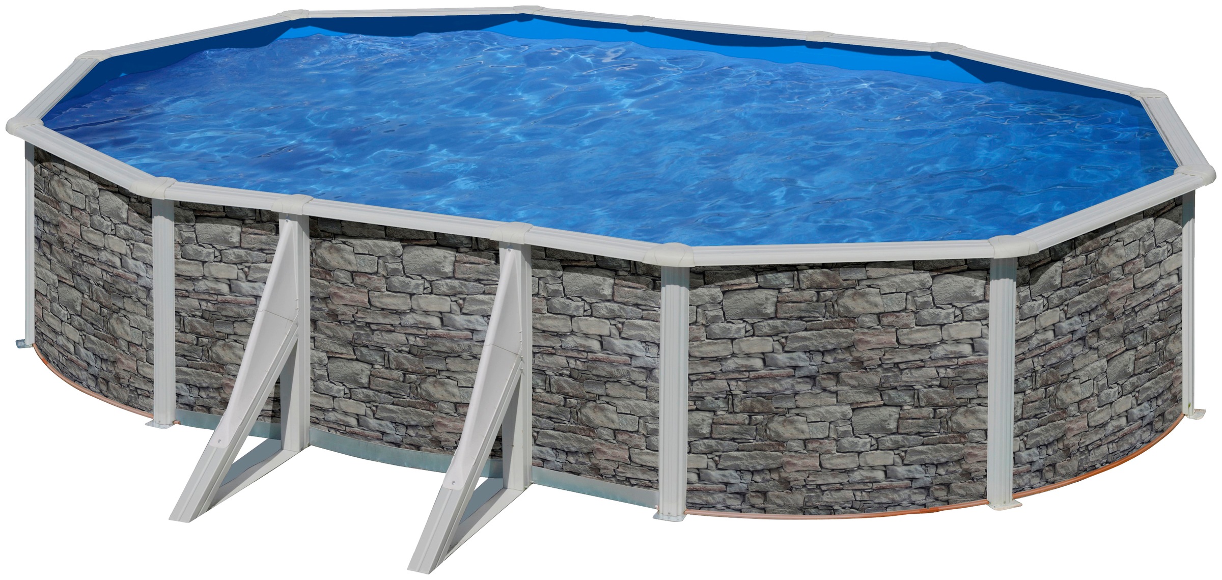 my POOL BWT Ovalpool, (Komplett-Set, 10 tlg.), in moderner Steinoptik, Höhe 120 cm, verschiedene Größen