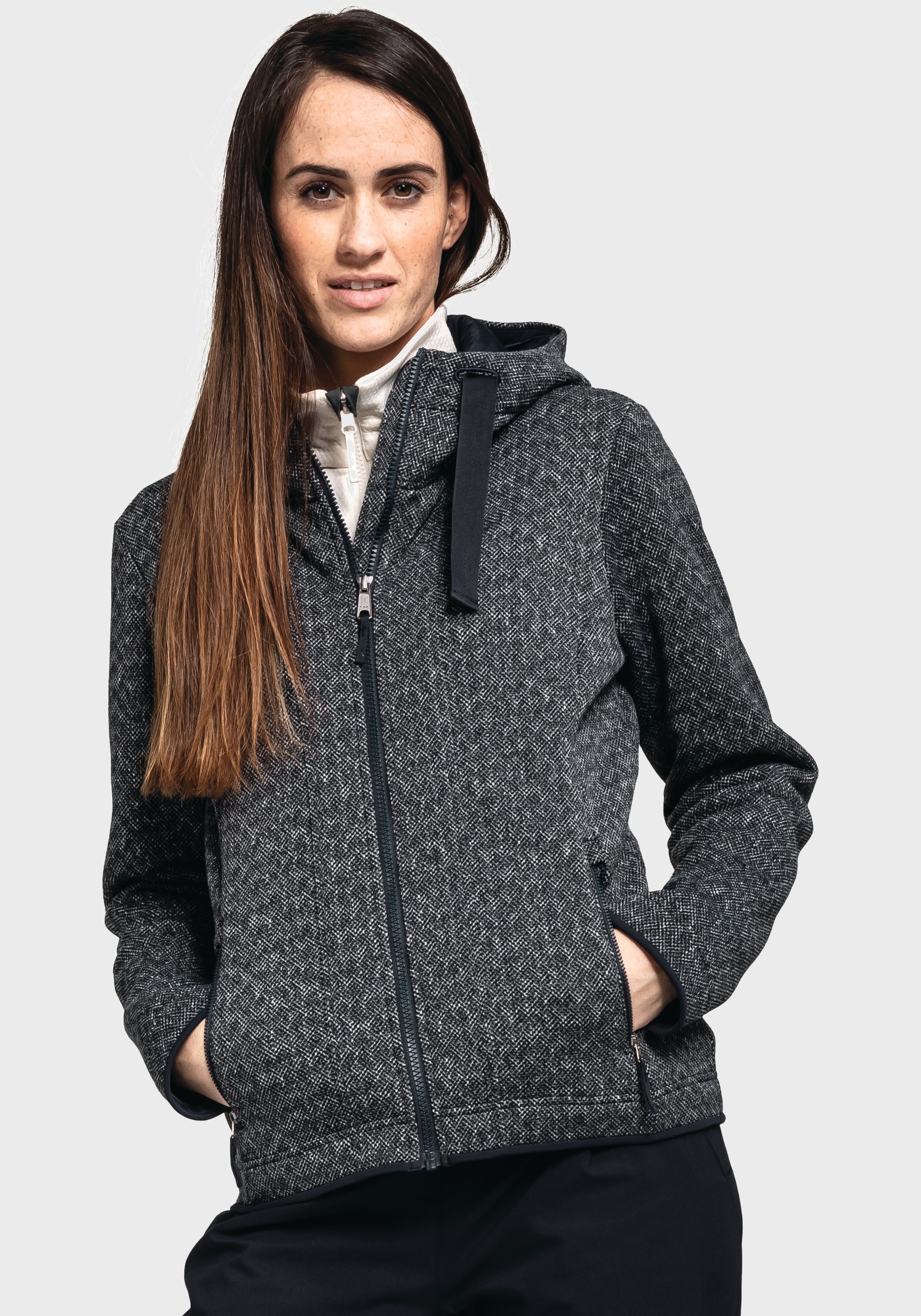 Schöffel Fleecejacke »Fleece Hoody Aurora L«, mit Kapuze