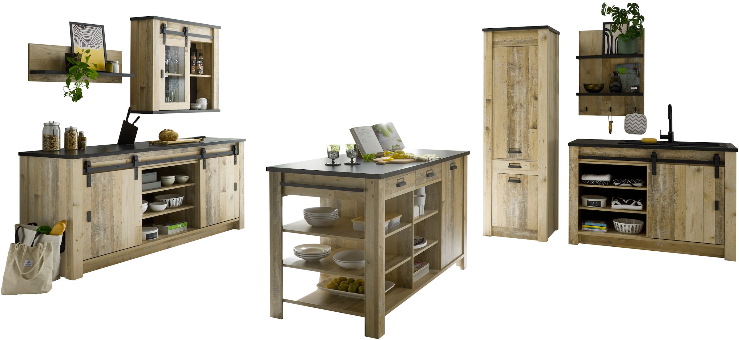 Home affaire Küche »Sherwood«, Breite 400 cm, ohne E-Geräte