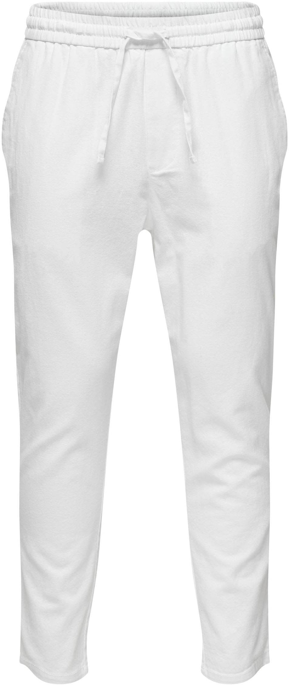 ONLY & SONS Stoffhose »ONSLINUS CROP 0007 COT LIN PNT NOOS«, mit Leinen