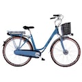 LLobe E-Bike »Blue Motion 2.0, 15,6Ah«, 7 Gang, Shimano, Frontmotor 250 W, (mit Fahrradkorb)