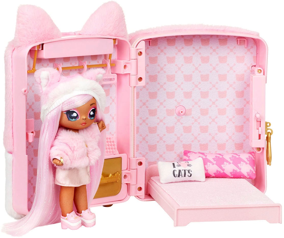 MGA ENTERTAINMENT Puppenmöbel »3in1 Backpack Bedroom Series 3 Playset - Pink Kitty«, Na!Na!Na! Surprise