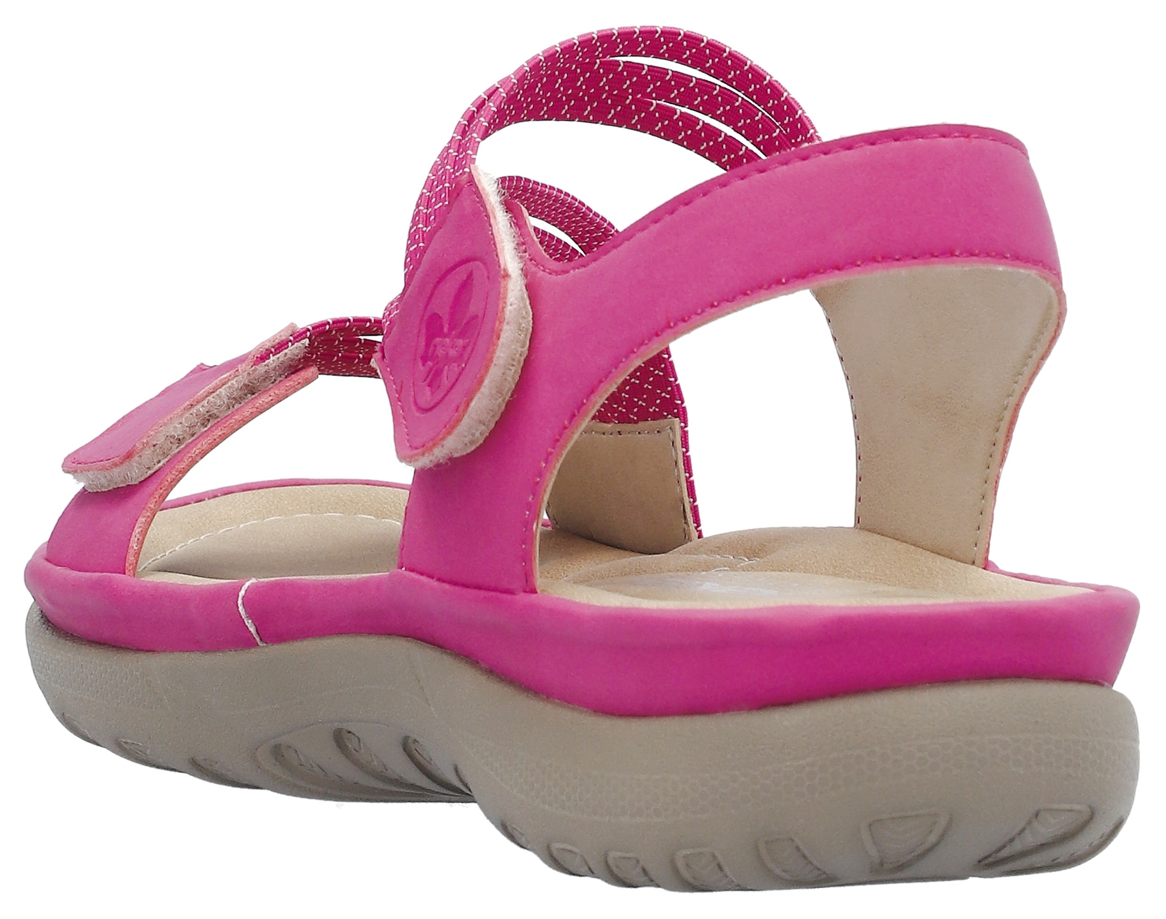 Rieker Riemchensandale, Sommerschuh, Sandalette, Keilabsatz, mit Gummizügen