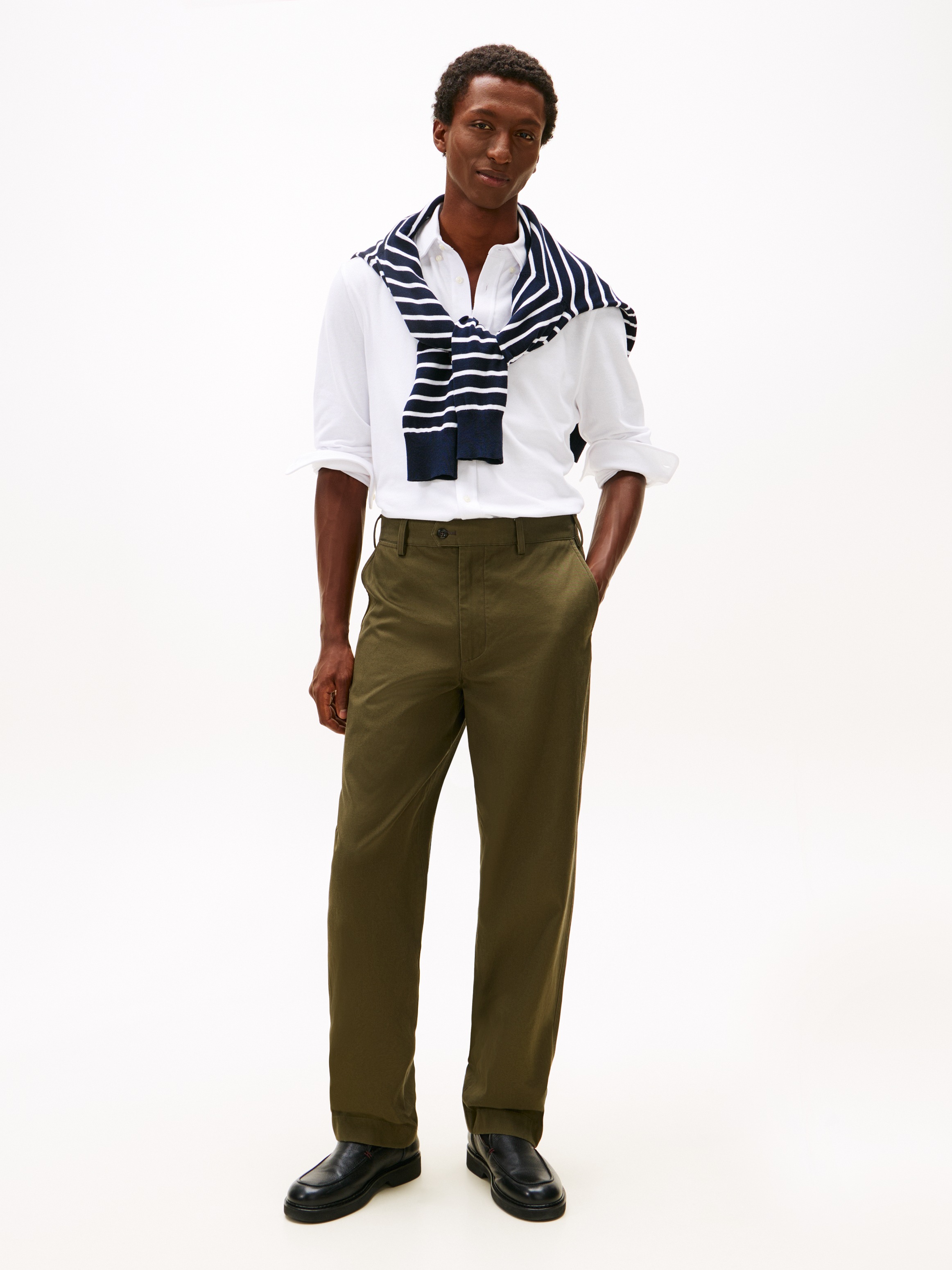 Tommy Hilfiger Langarmhemd »KNIT PIQUE FEATHERWEIGHT«