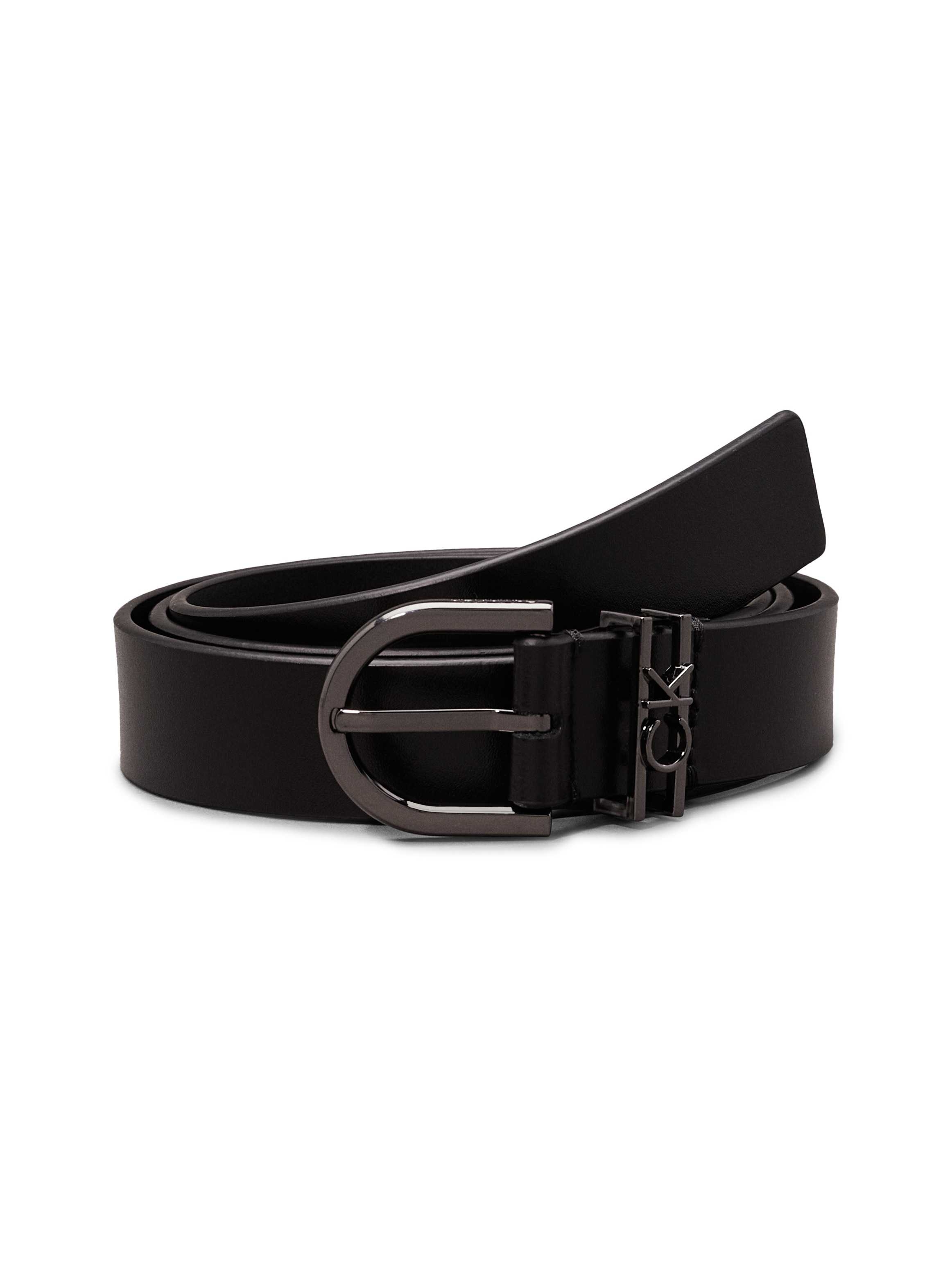 Calvin Klein Ledergürtel »CK LOOP RND BUCKLE BELT 2.5CM«, mit Logoprägung