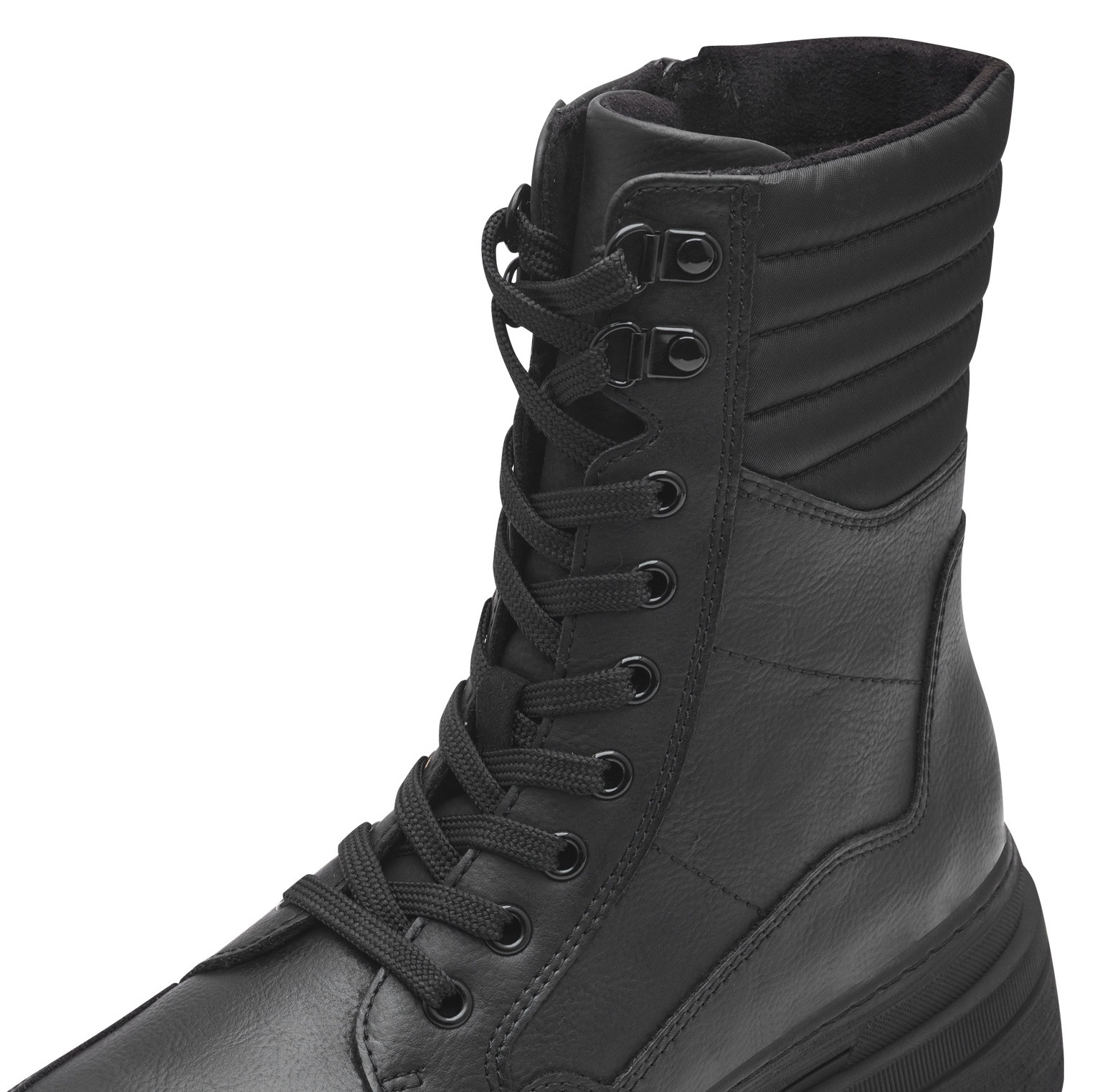 MARCO TOZZI Winterboots »FREDO«, Plateau, Bikerboots, Schnürtiefelette, Chunky Boots, Ziernähte