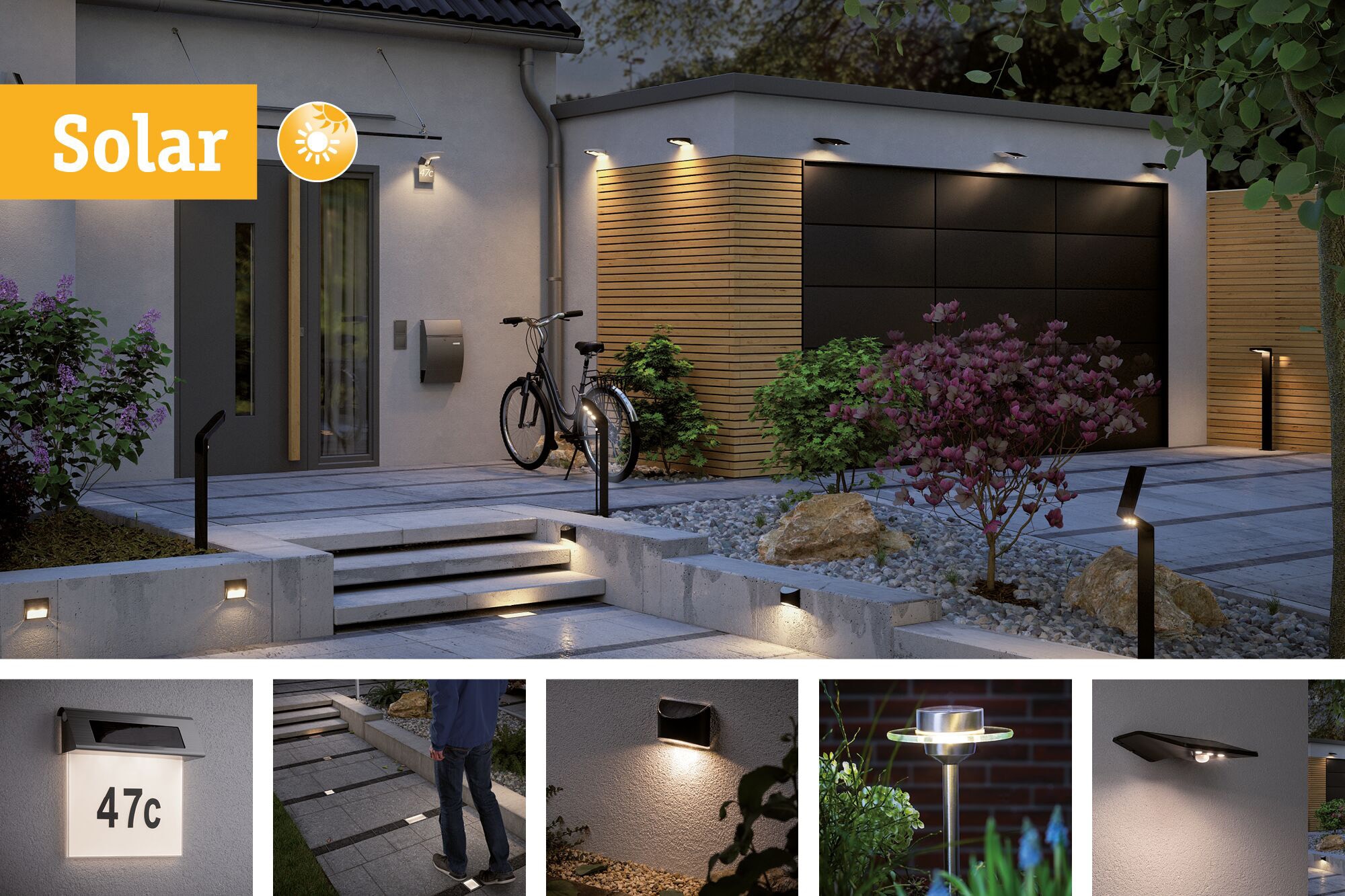 Paulmann LED Außen-Wandleuchte »Hausnummer« LED-Modul Warmweiß LED-Modul