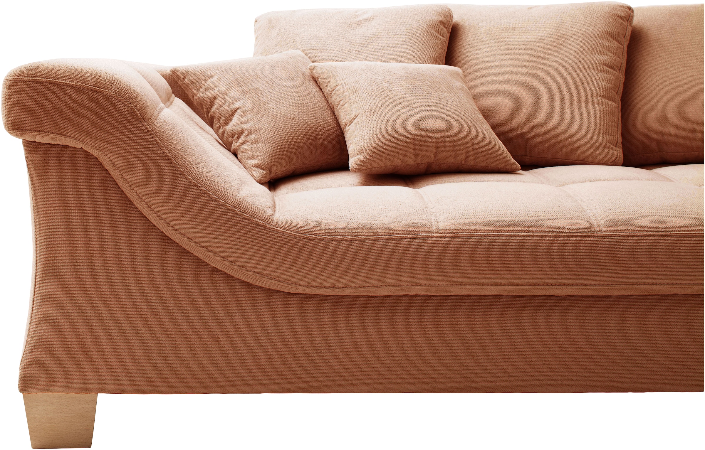 Mr. Couch Ecksofa »Bologna, L-Form, mit Holzfüßen«, wahlweise mit Kaltschaum