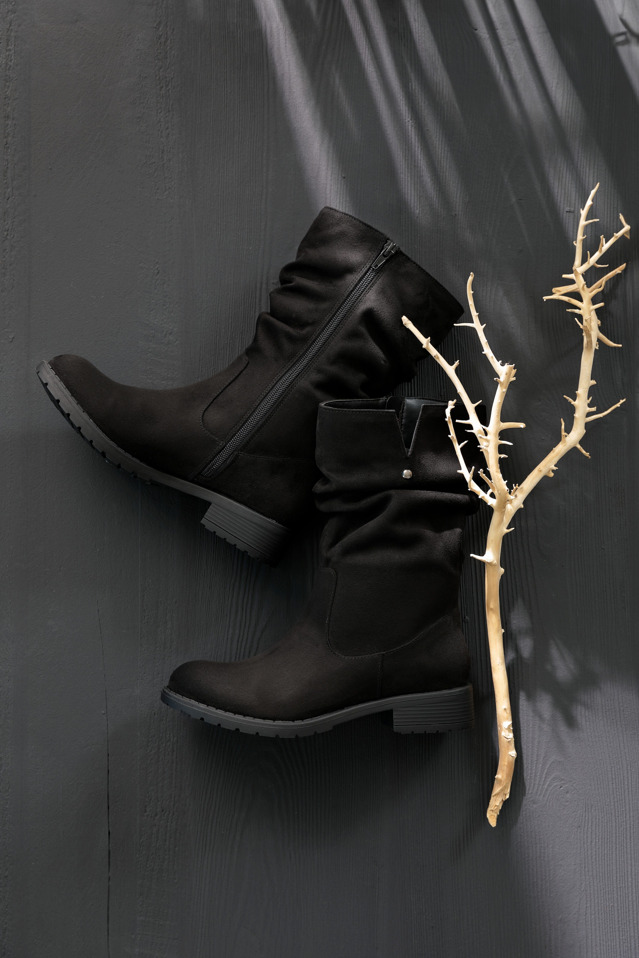 Aniston SHOES Stiefel, Stiefelette mit slouchy Schaft - NEUE KOLLEKTION, in bequemer Form