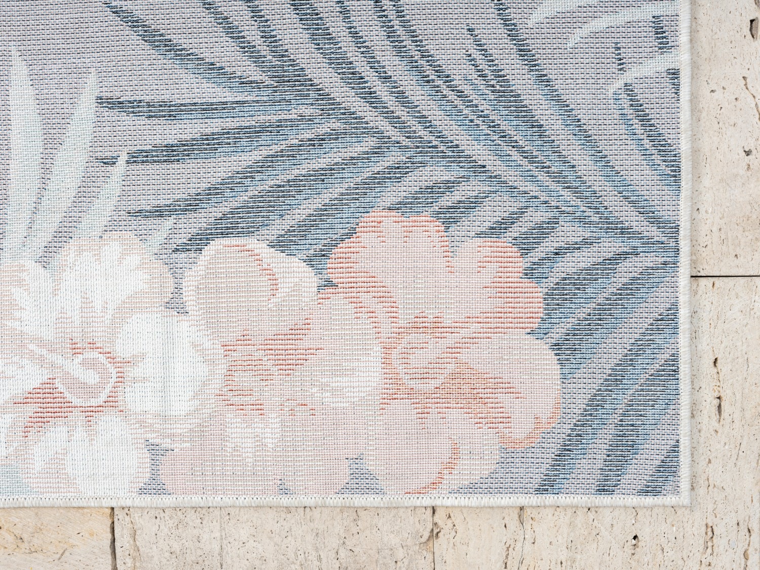 Myflair Möbel & Accessoires Teppich »Sunny Lagerräumung«, rechteckig, 8 mm Höhe, Blumen Motiv, mit Bordüre, Outdoor geeignet, Balkon, Terrasse