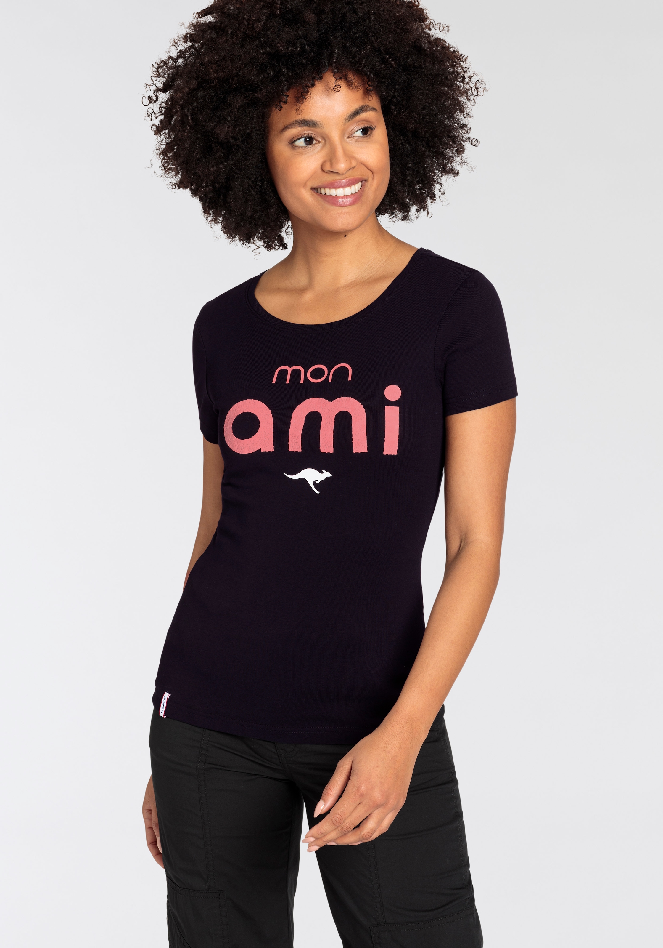 American-Shirt, Logoshirt mit modischem Puff Print- NEUE-KOLLEKTION