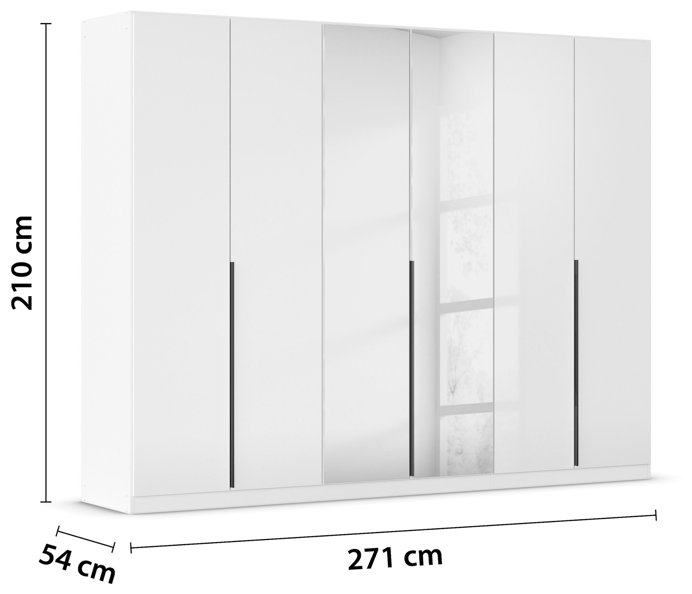 rauch Drehtürenschrank »Kleiderschrank Schrank Garderobe AGORDO mit Dekor- oder Hochglanzfront«, (in zwei Griff-Farben, Breiten 91-360 cm), durchdachte Innenausstattung, in 7 Breiten und 2 Höhen MADE IN GERMANY