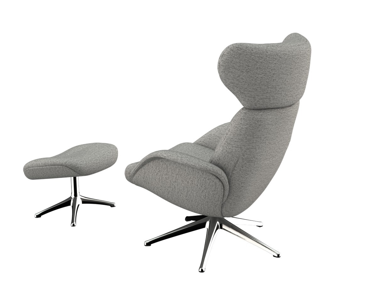 FLEXLUX Relaxsessel »Fernsehsessel More, ergonomisch, drehbar, robuster Fuß, Scandi«, Premium Komfort, Rücken- und Kopfteilverstellung, Drehbar, Fuß Alu
