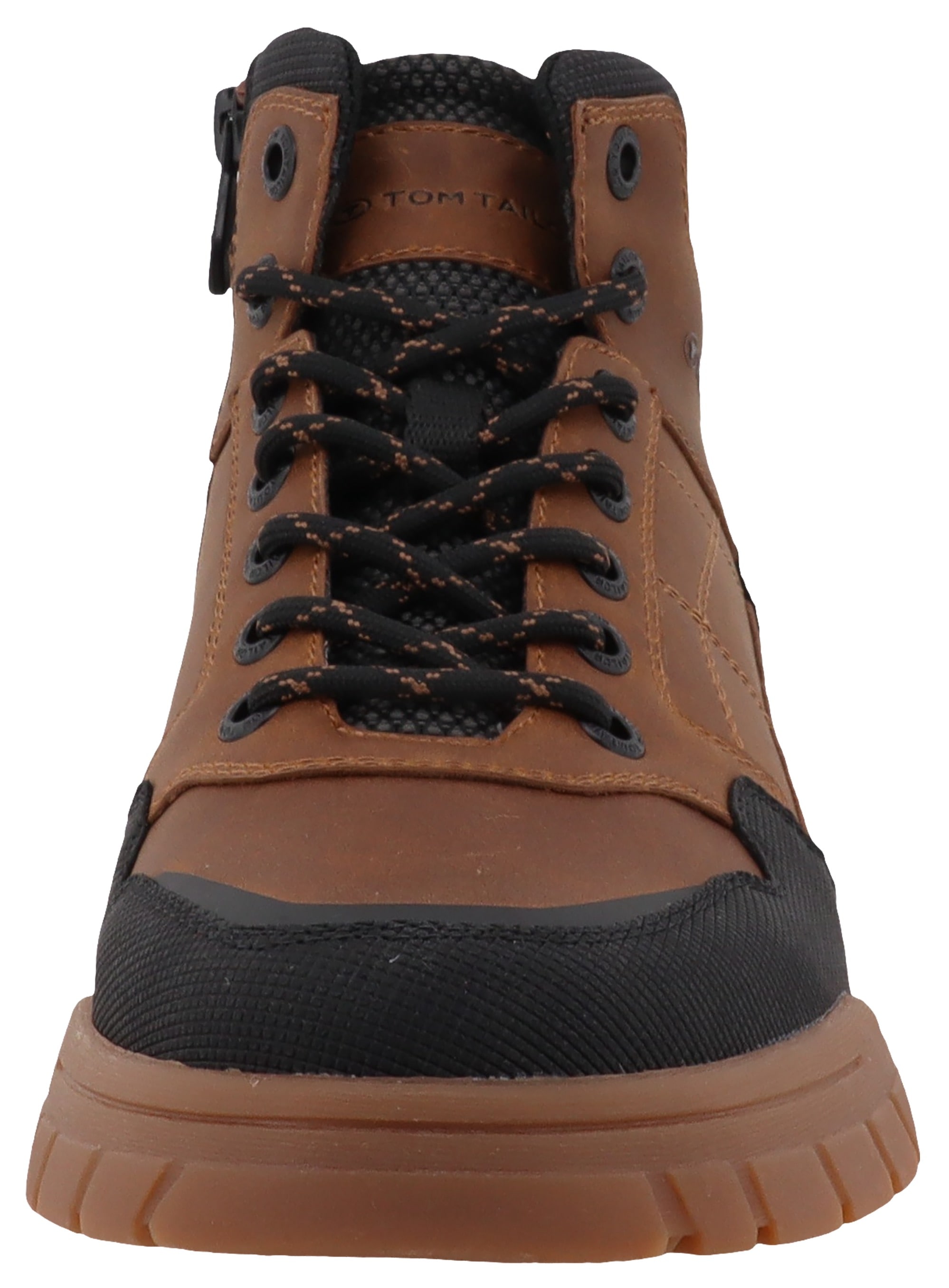 TOM TAILOR Schnürboots, High Top-Sneaker, Trekkingschuh mit gepolstertem Schaftrand, Weite G