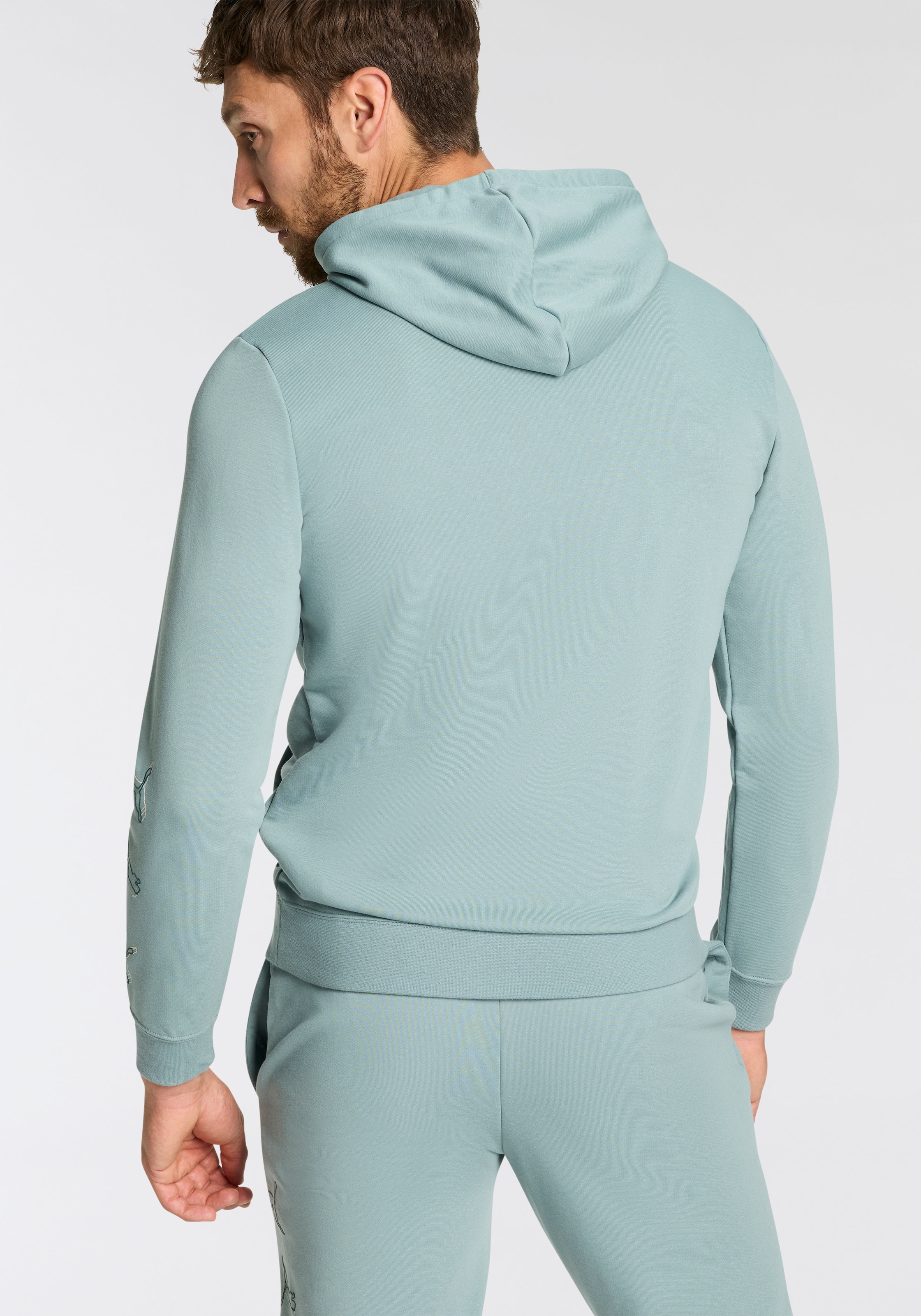 PUMA Kapuzensweatshirt »ESS LOGO LAB EXECUTION HOODIE TR«, sportlicher Stil, mit Print-Applikation, mit Kapuze, Regular Fit
