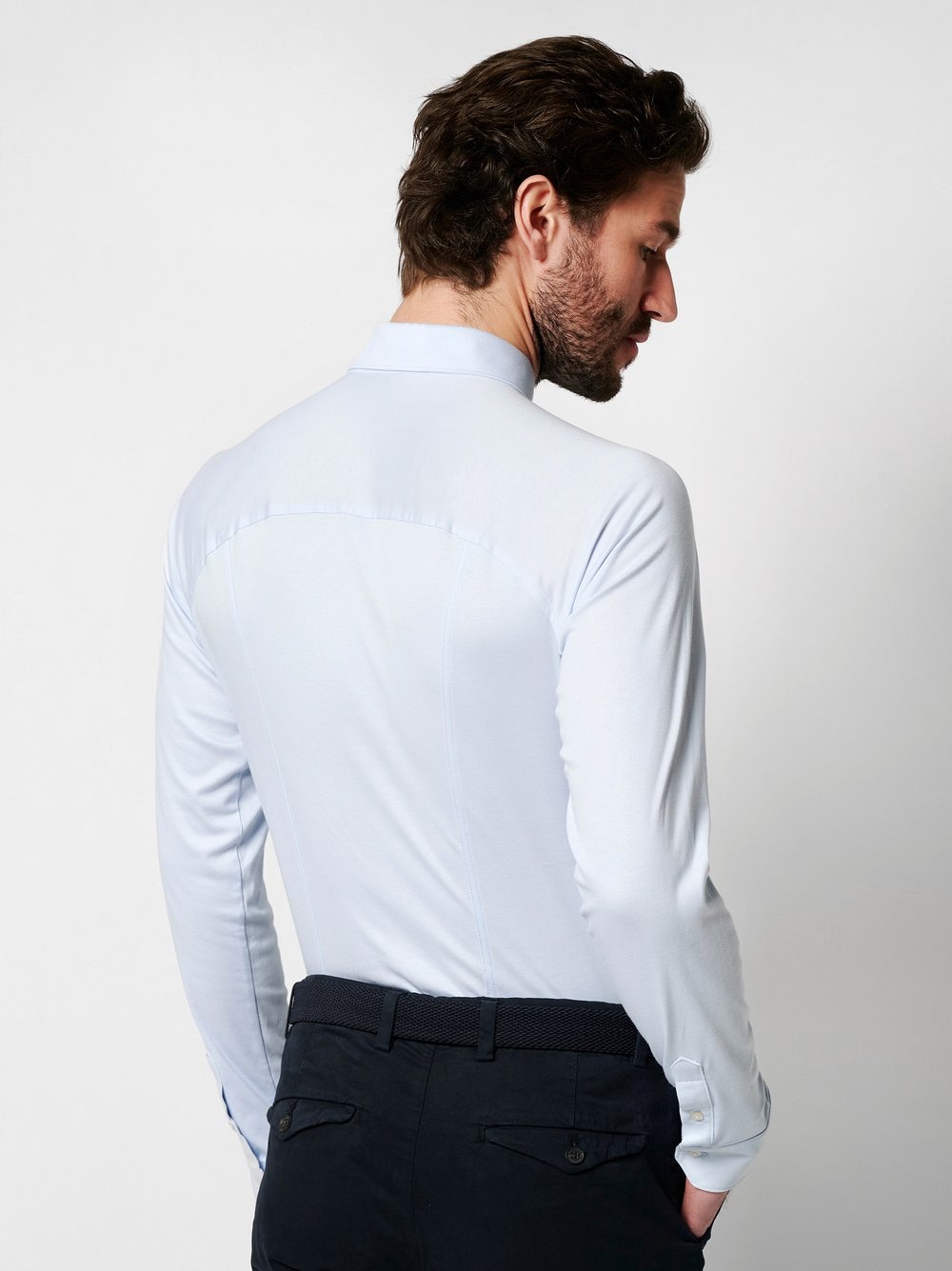 DESOTO Langarmhemd »Jerseyhemd Casual Kent langarm« Flexibler Stretch