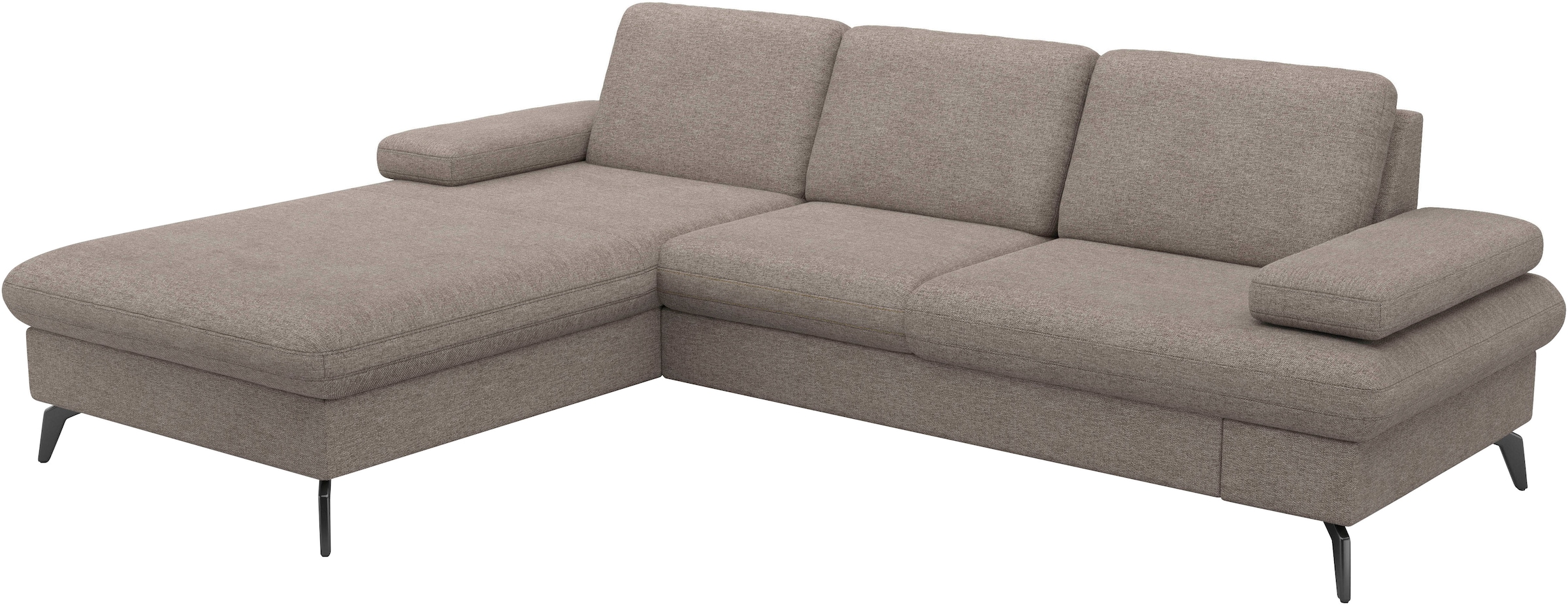 sit&more Ecksofa »Morris Jubi L-Form«, inkl. Armteilfunktion und 1 Zierkissen, wahlweise mit Bettfunktion