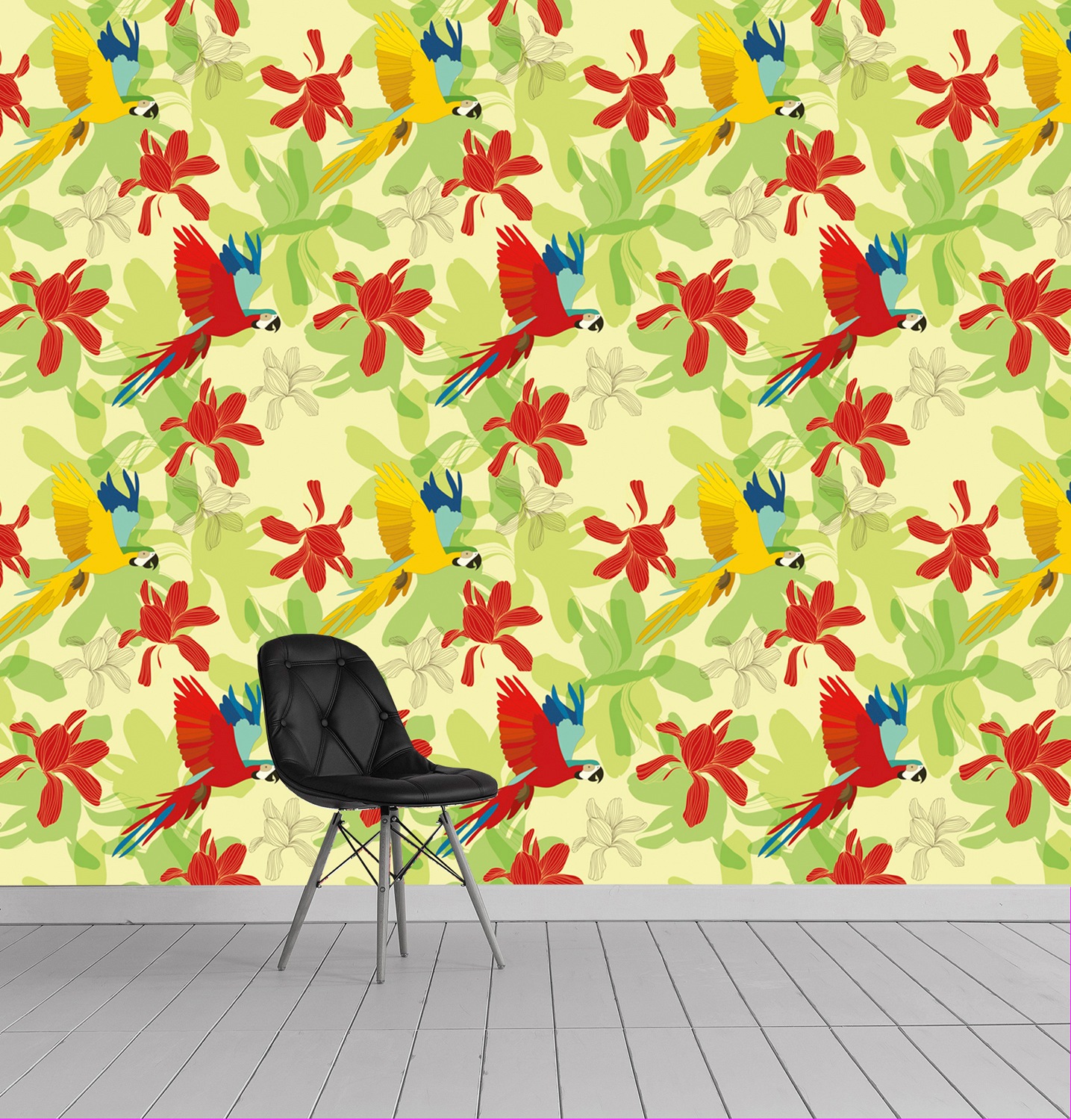queence Vinyltapete »Harvey«, bedruckt-Motiv-botanisch-floral-gemustert-natürlich, 90x250cm, selbstklebend, kinderleichte Anbringung, Sticker