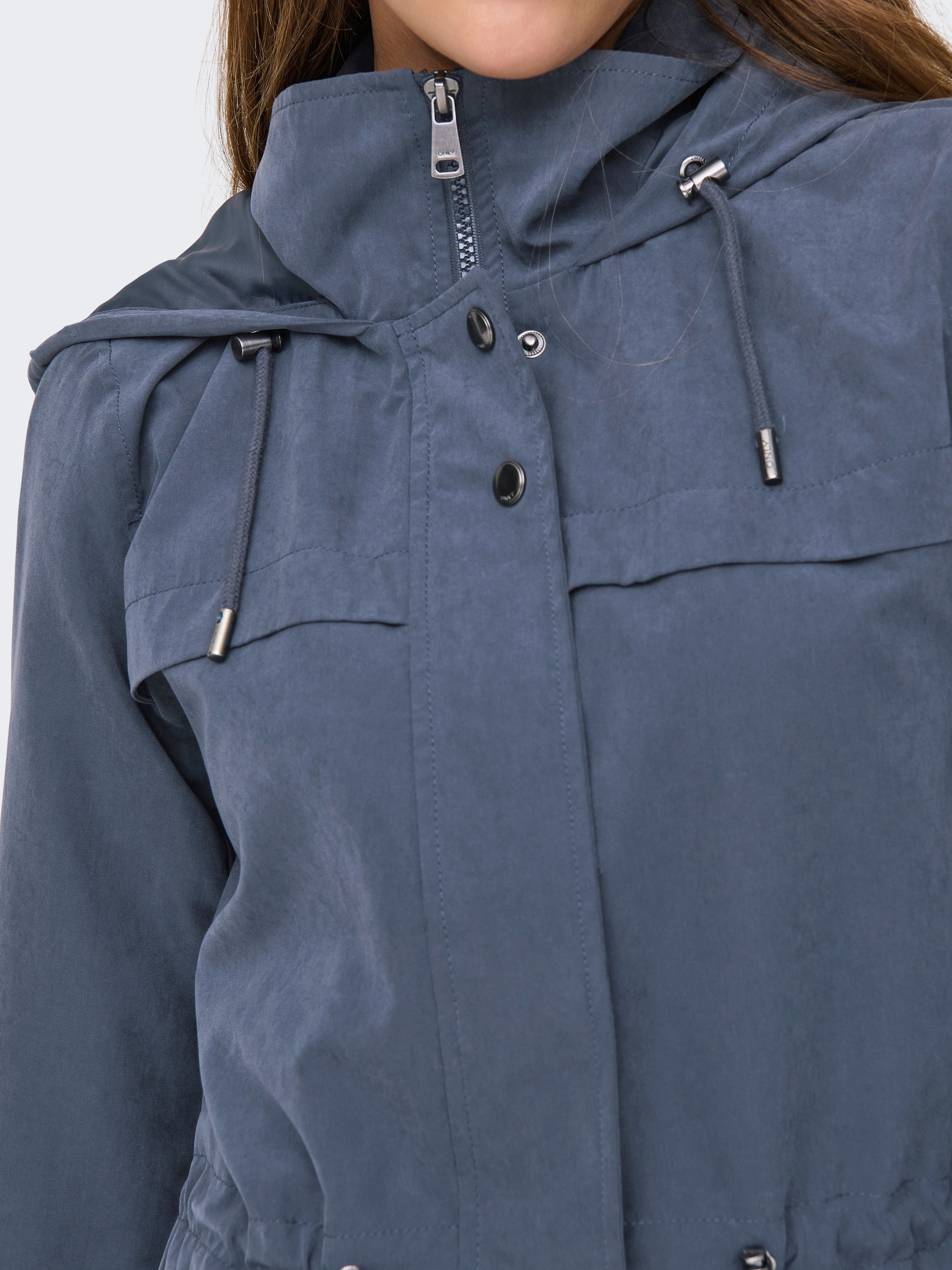 ONLY Parka »ONLNEWSTARLINE SPRING JACKET CC OTW« mit Kapuze mit durchgehendem und verdecktem Reißverschluss