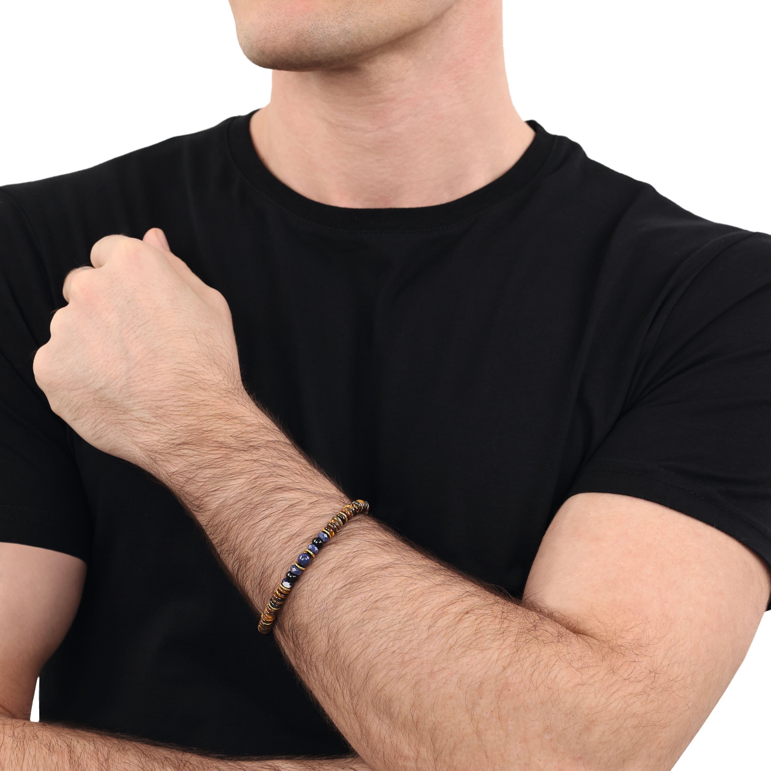 Amor Armband mit Lapislazuli, Tigerauge