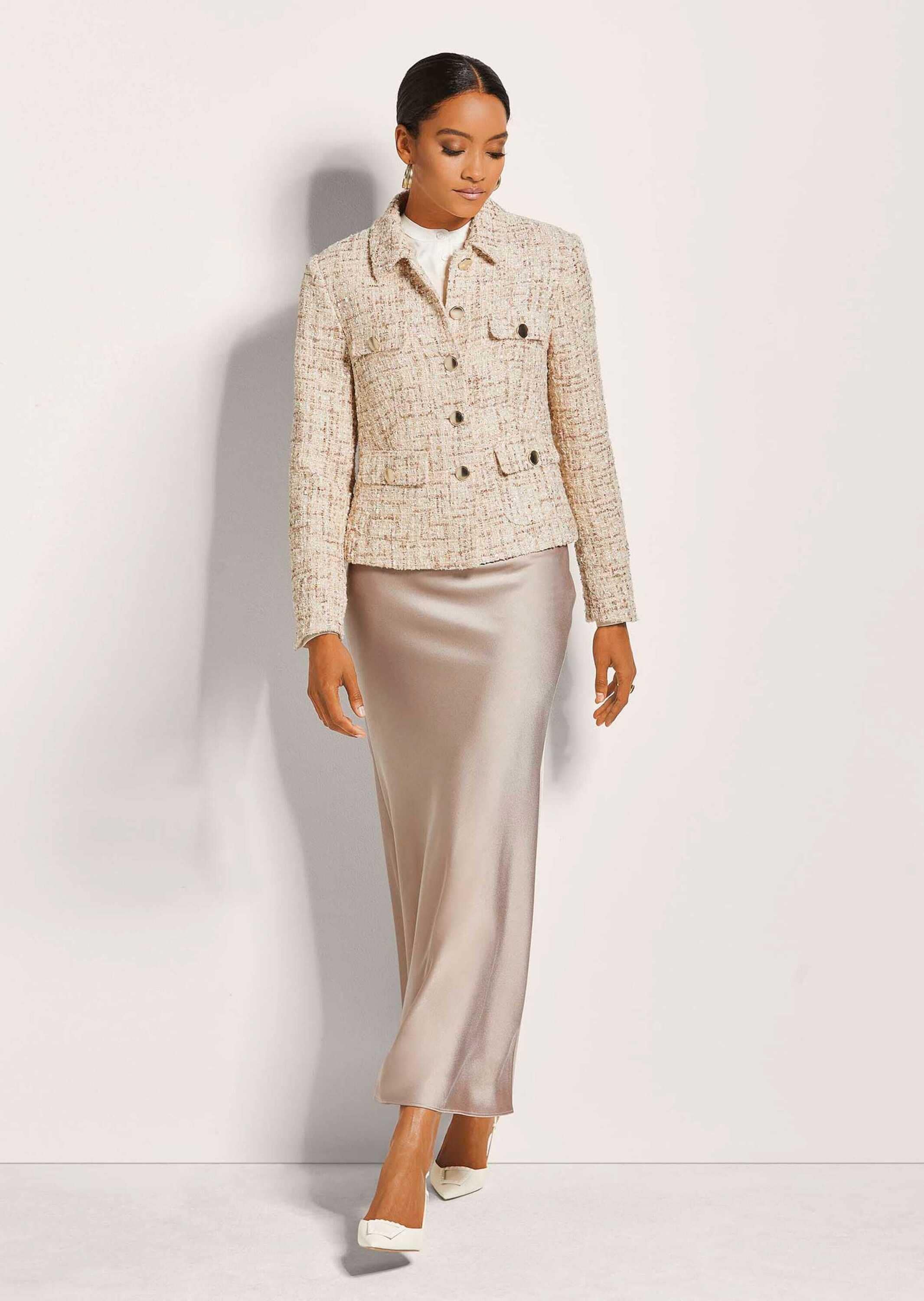 MADELEINE Jerseyblazer »Blazer Glanzvoller Kurzblazer«