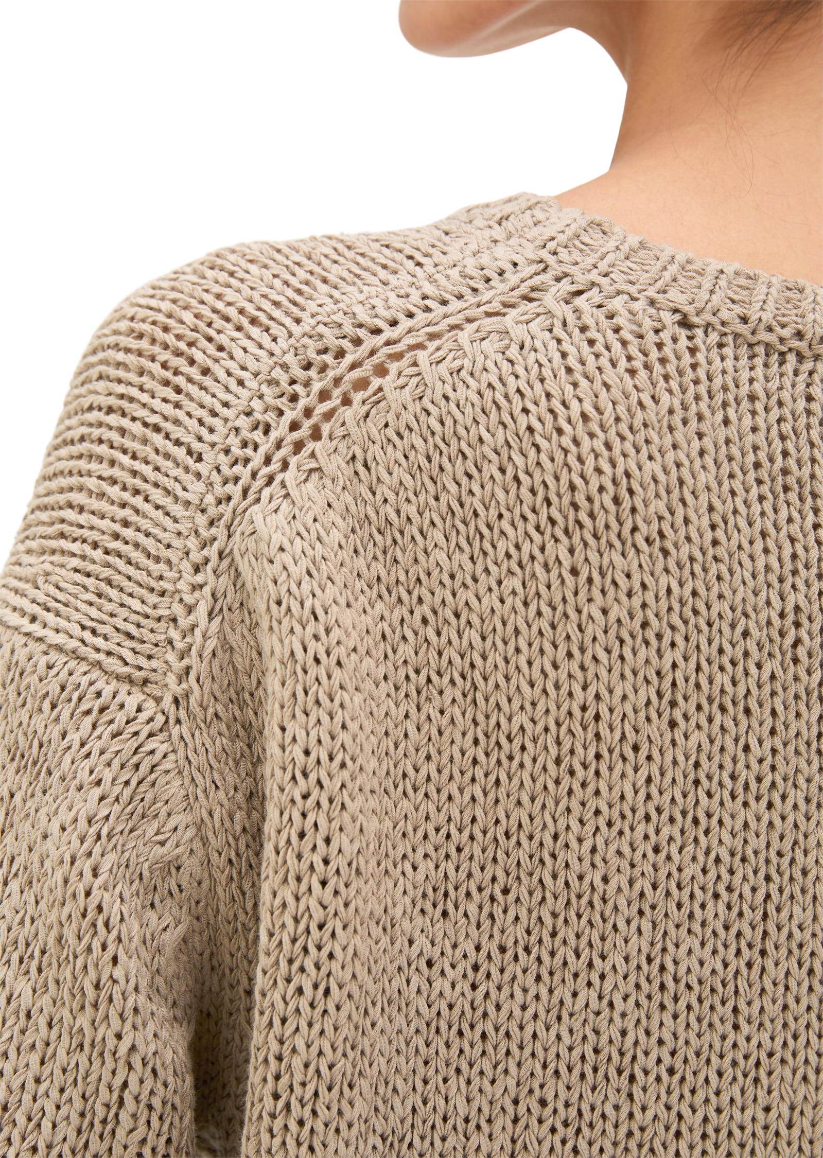 Marc O'Polo Kurzarmpullover loose aus Organic Cotton-Mix