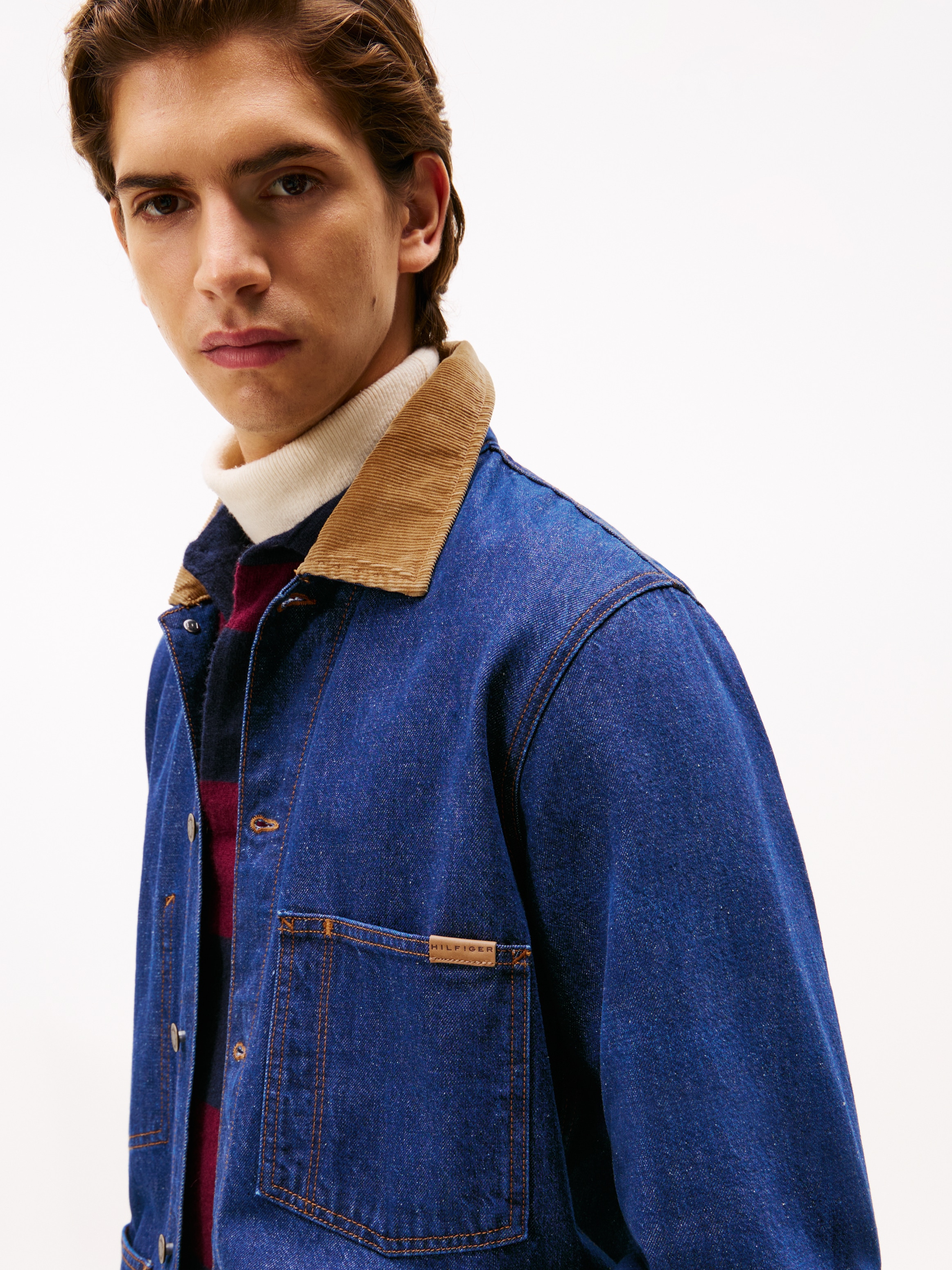 Tommy Hilfiger Jeansjacke »CHORE JACKET«, mit Cord-Kragen, regular fit