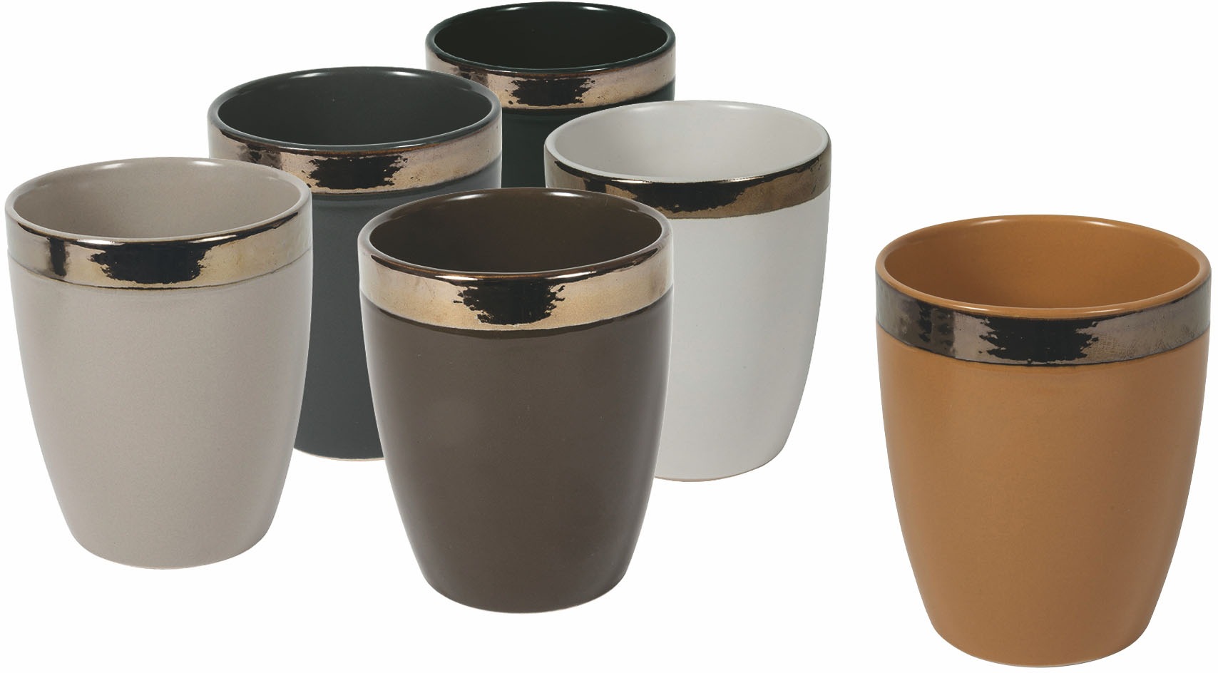 Villa d'Este Becher »Naima«, (Set, 6 tlg.), Trinkbecher-Set, 6-teilig, Inhalt 330 ml