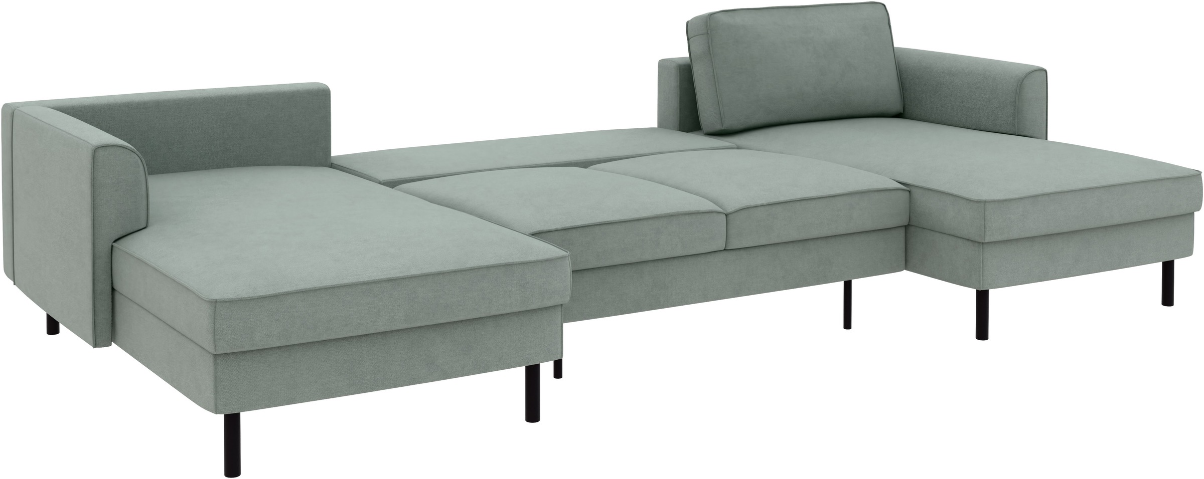 Home affaire Wohnlandschaft »Booster Couch wahlweise mit Schlaffunktion und Bettkasten-auch in Cord«, Sofa in U-Form, Breite 305 cm