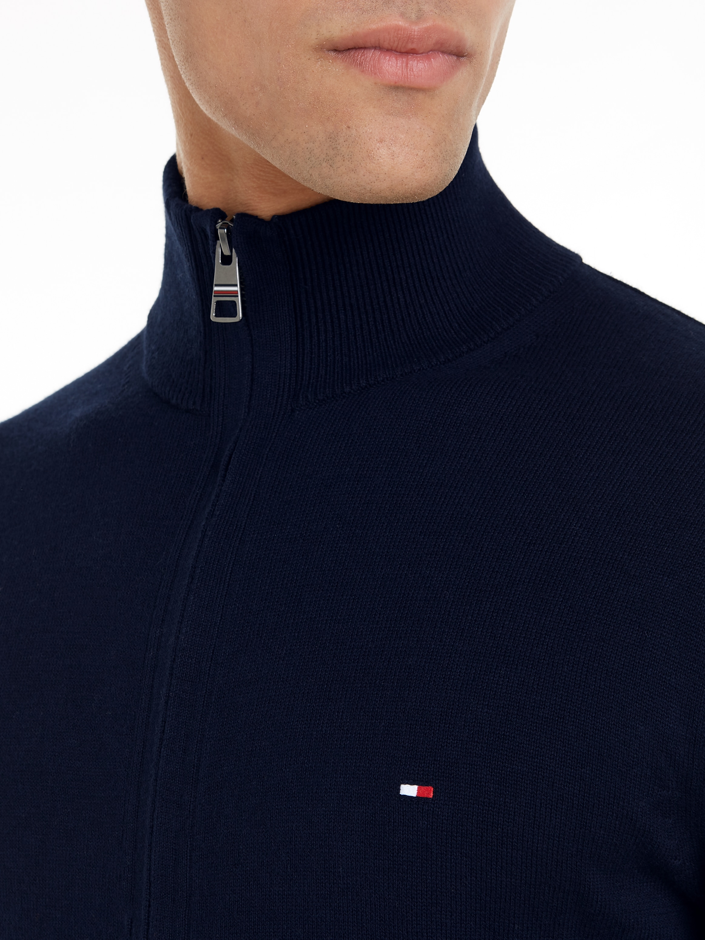 Tommy Hilfiger Cardigan »PIMA ORG CTN CASHMERE ZIP THRU«